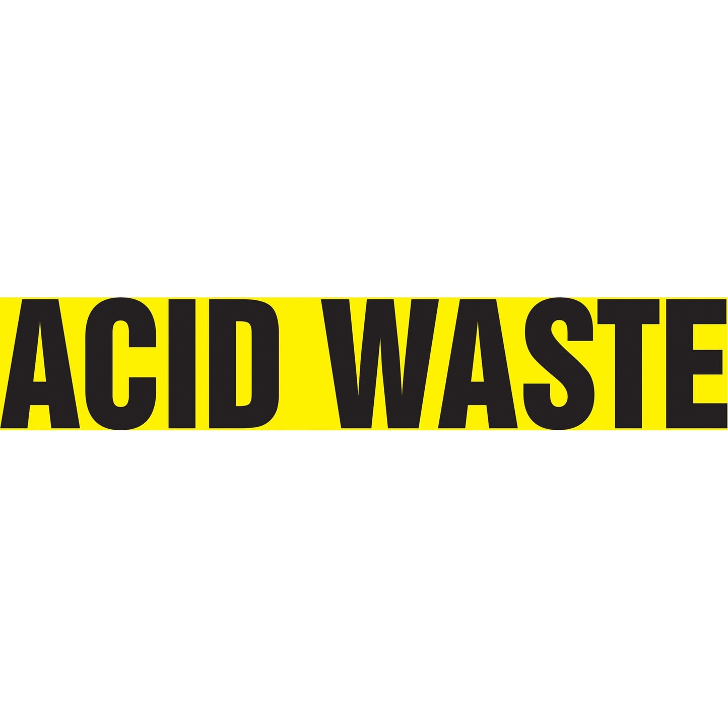 Snap Tite™ "Acid Waste" Pipe Marker, Snap-On, 9" H x 8" W, Black on Yellow