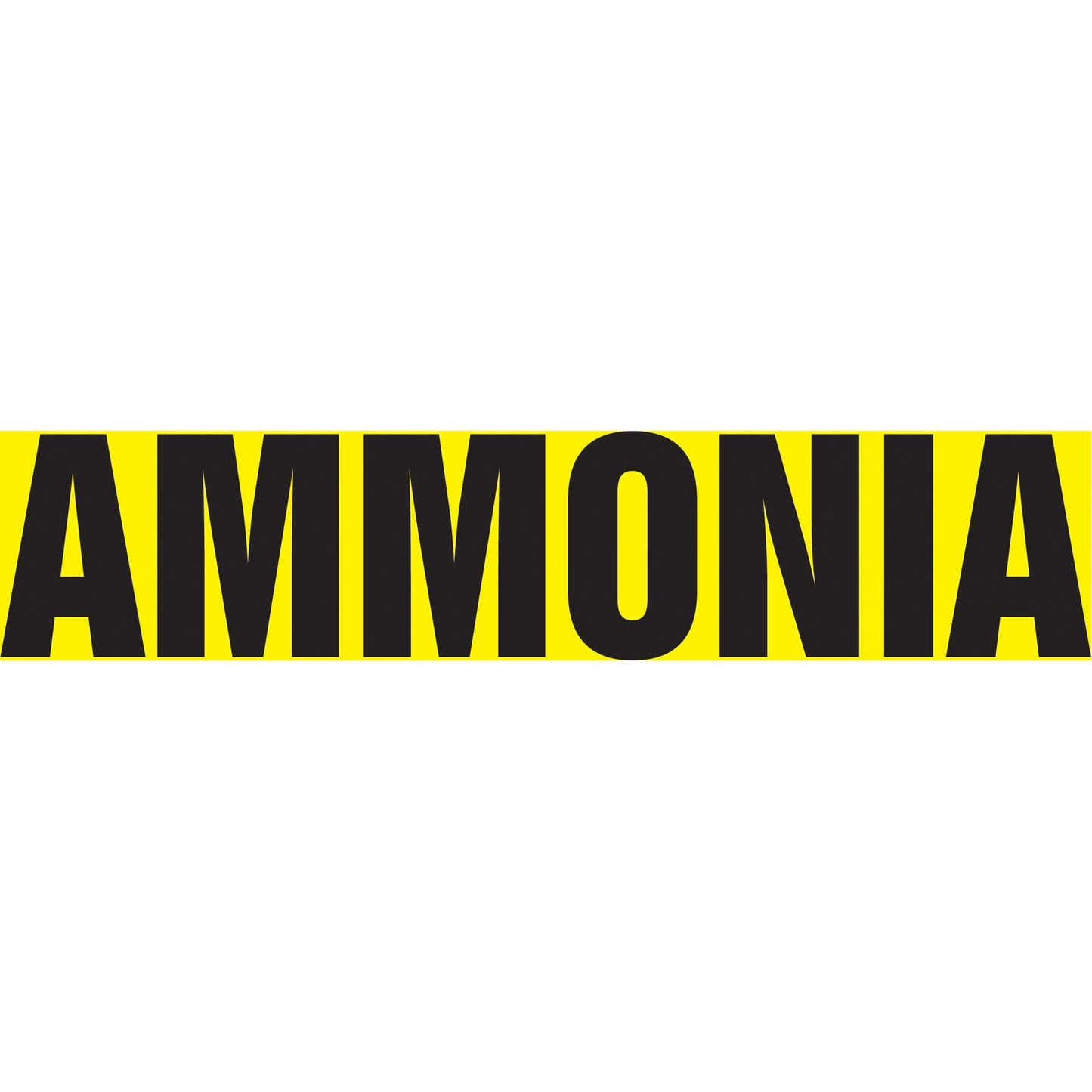 Snap Tite™ "Ammonia" Pipe Marker, Snap-On, 6" H x 8" W, Black on Yellow