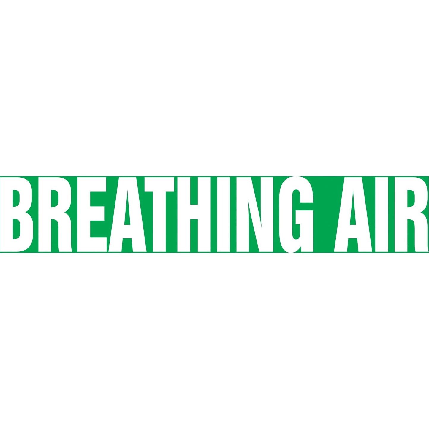 Marqueur de tuyau Snap Tite™ "Air respirable", à clipser, 6" H x 8" L, blanc sur vert