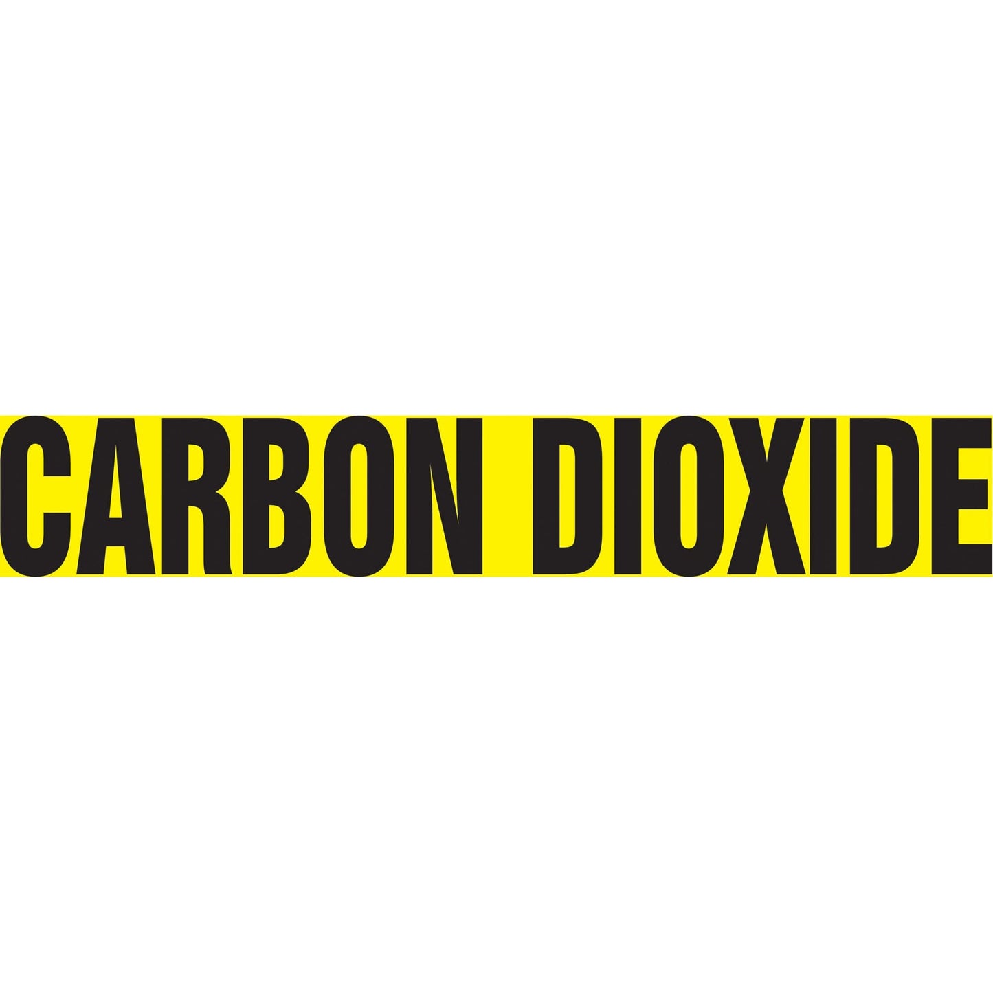 Snap Tite™ "Carbon Dioxide" Pipe Marker, Snap-On, 14" H x 12" W, Black on Yellow