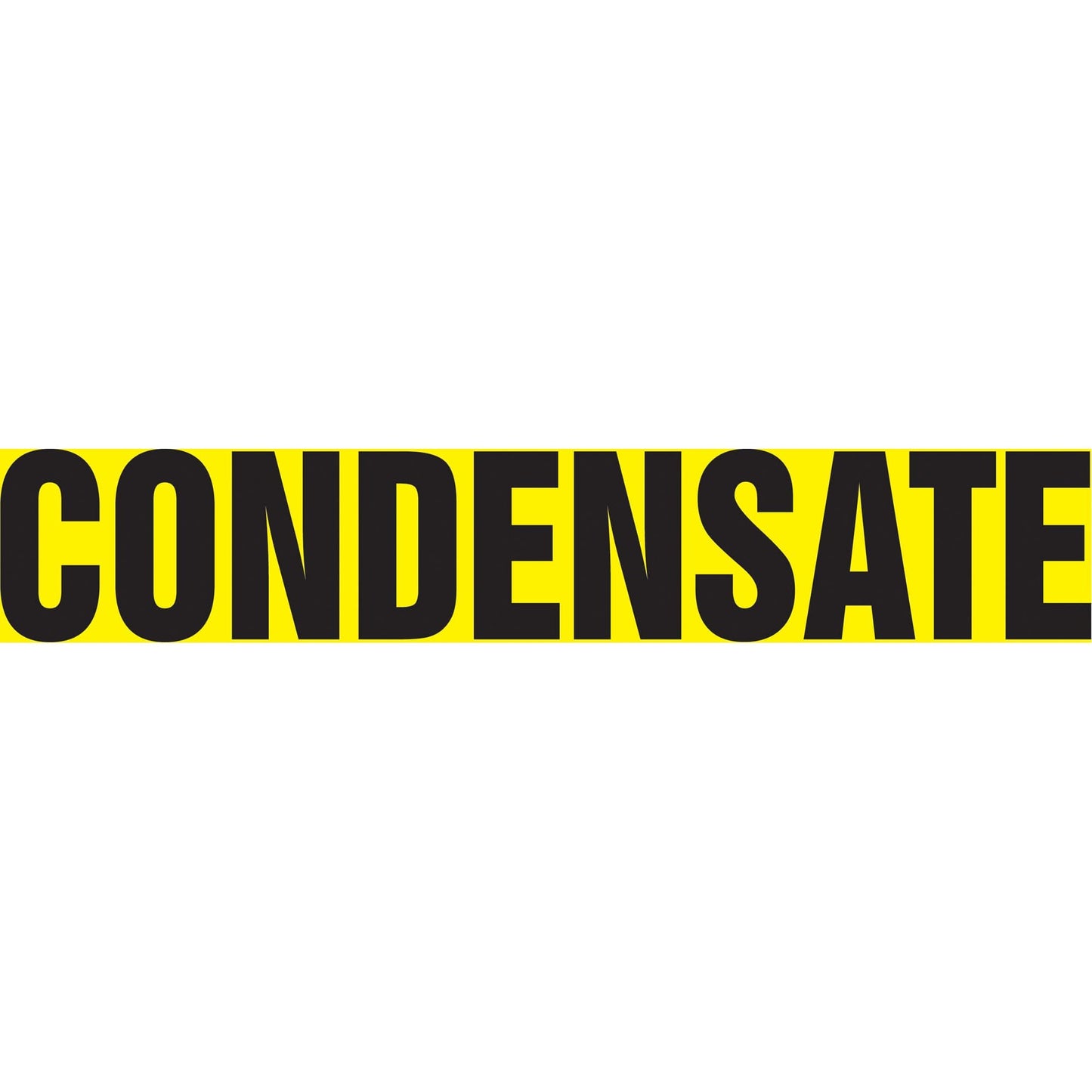 Snap Tite™ "Condensate" Pipe Marker, Snap-On, 14" H x 12" W, Black on Yellow