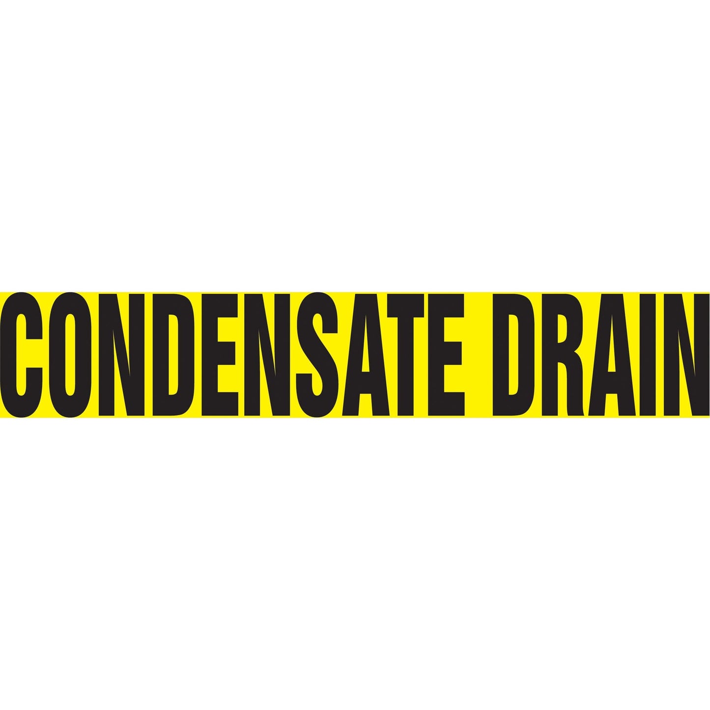 Snap Tite™ "Condensate Drain" Pipe Marker, Snap-On, 9" H x 8" W, Black on Yellow