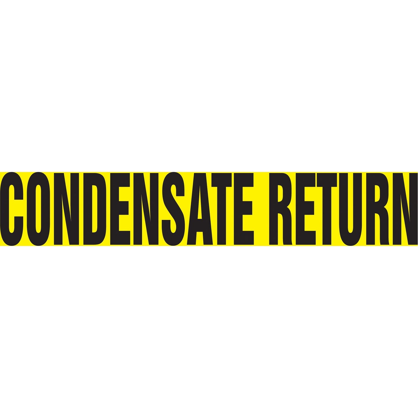 Snap Tite™ "Condensate Return" Pipe Marker, Snap-On, 14" H x 12" W, Black on Yellow