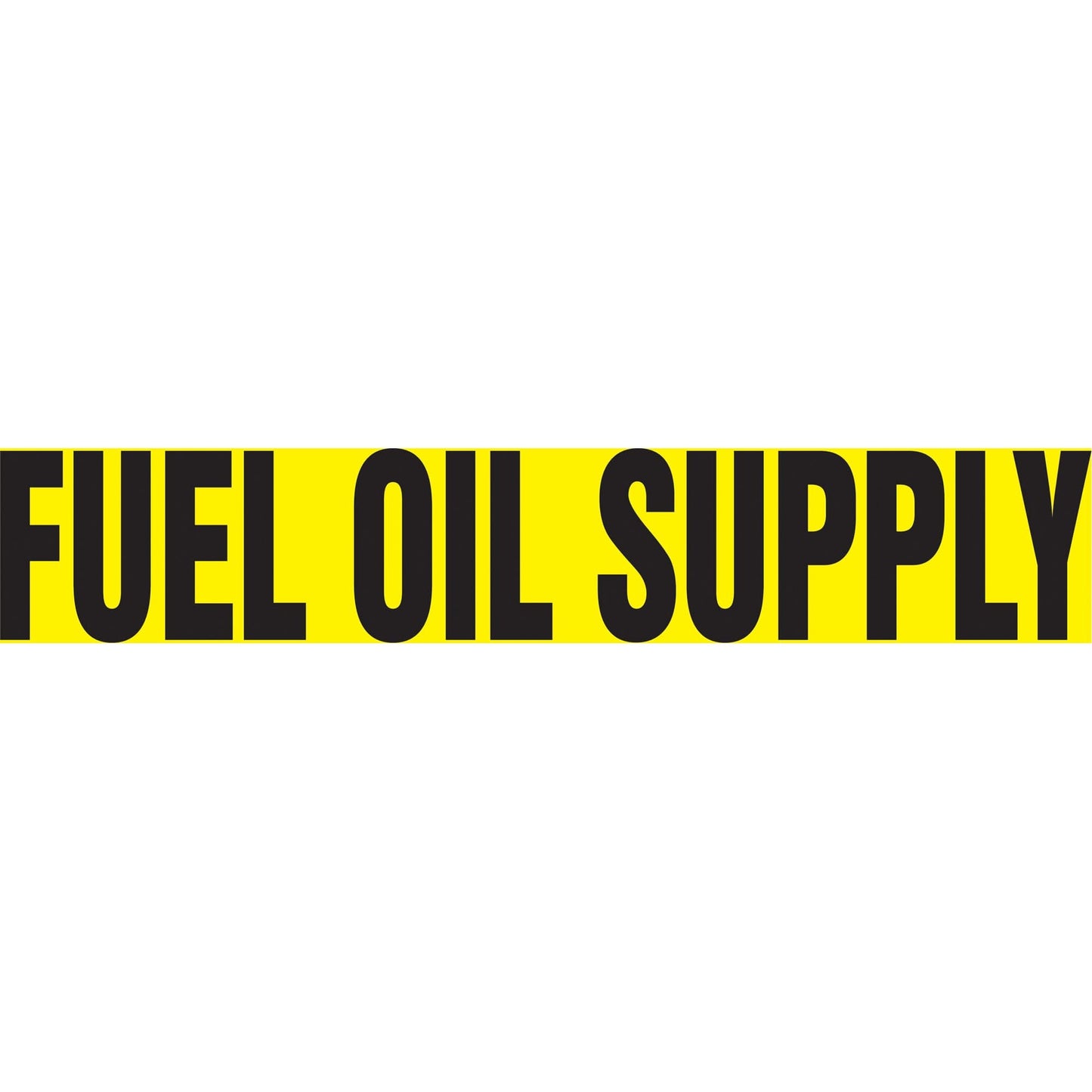Snap Tite™ "Fuel Oil Supply" Pipe Marker, Snap-On, 9" H x 8" W, Black on Yellow