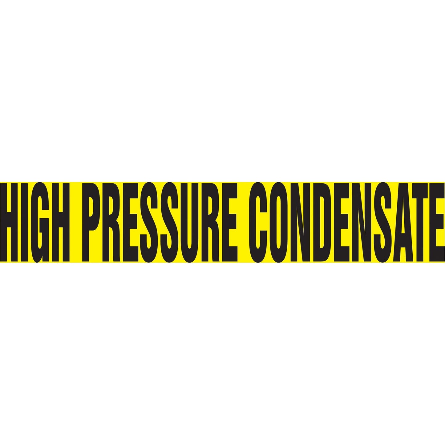 Snap Tite™ "High Pressure Condensate" Pipe Marker, Snap-On, 14" H x 12" W, Black on Yellow