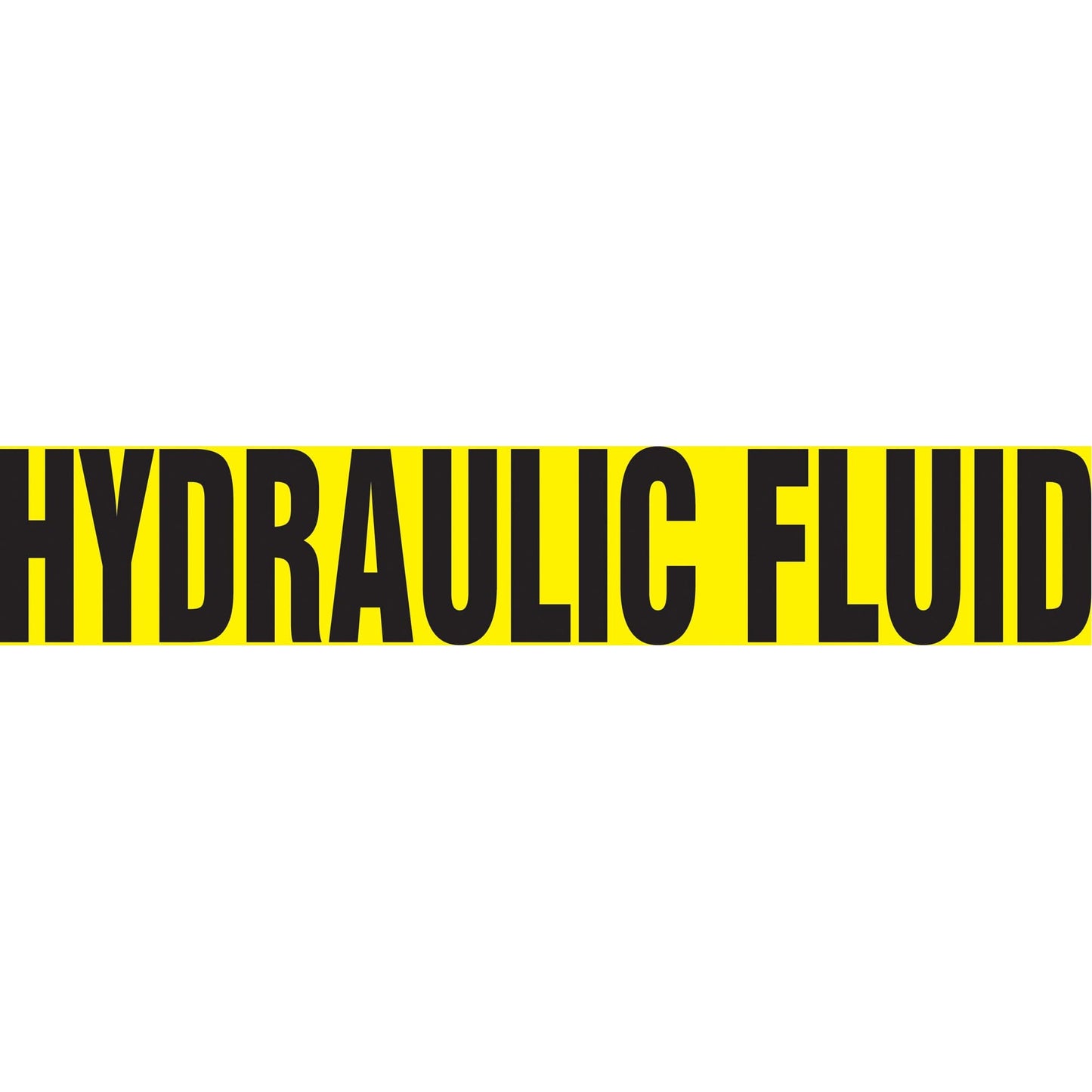 Snap Tite™ "Hydraulic Fluid" Pipe Marker, Snap-On, 6" H x 8" W, Black on Yellow