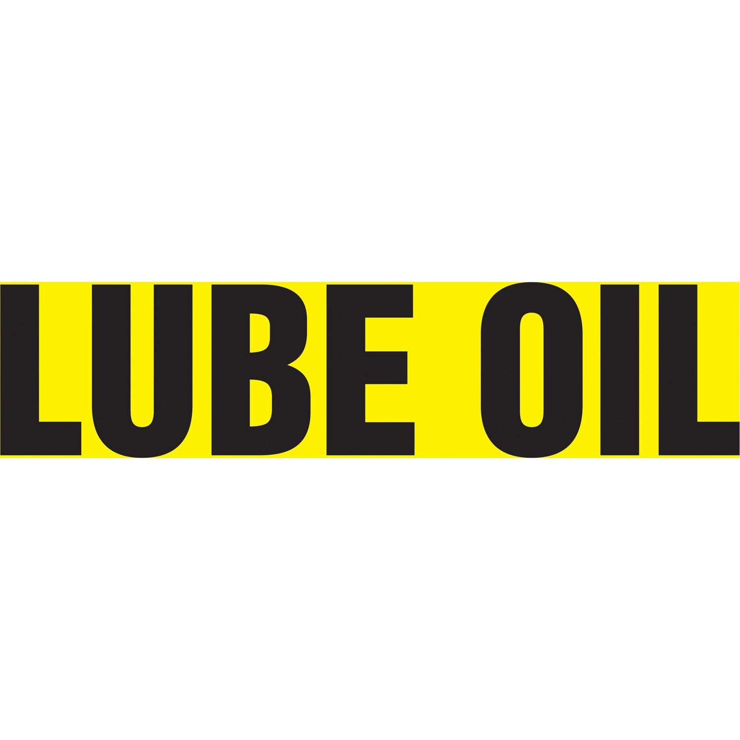 Snap Tite™ "Lube Oil" Pipe Marker, Snap-On, 9" H x 8" W, Black on Yellow