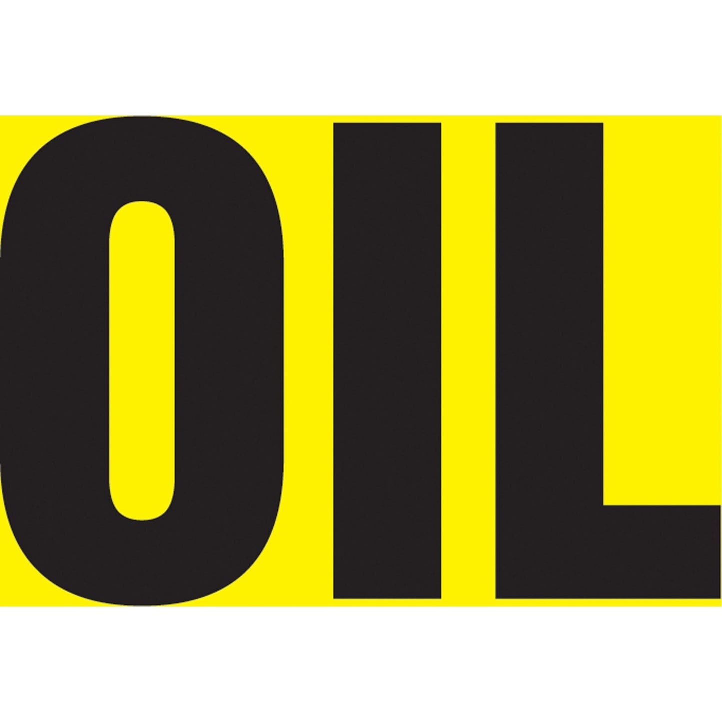 Snap Tite™ "Oil" Pipe Marker, Snap-On, 14" H x 12" W, Black on Yellow