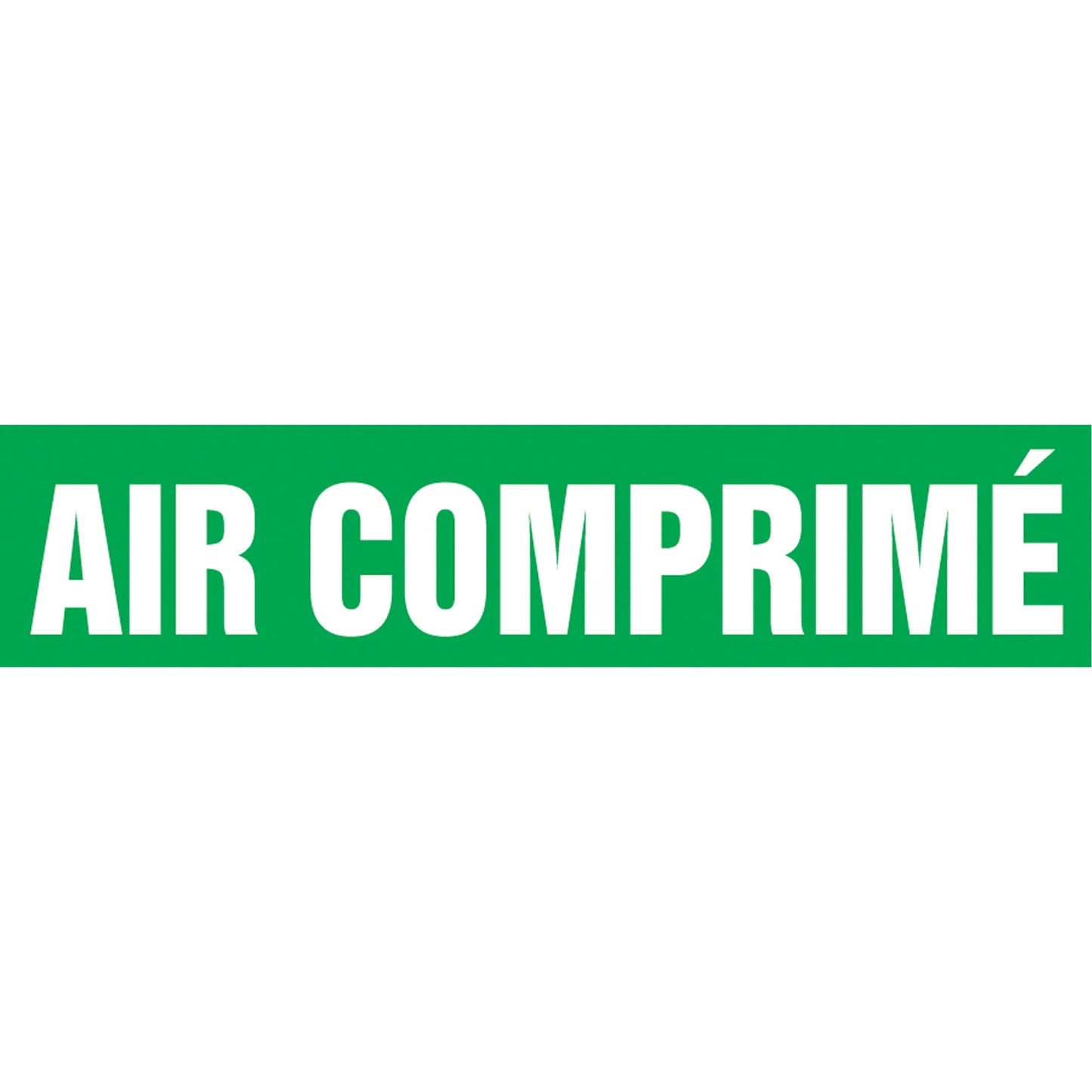 Snap Tite™ "Air Comprimé" Pipe Marker, Snap-On, 9" H x 8" W, White on Green