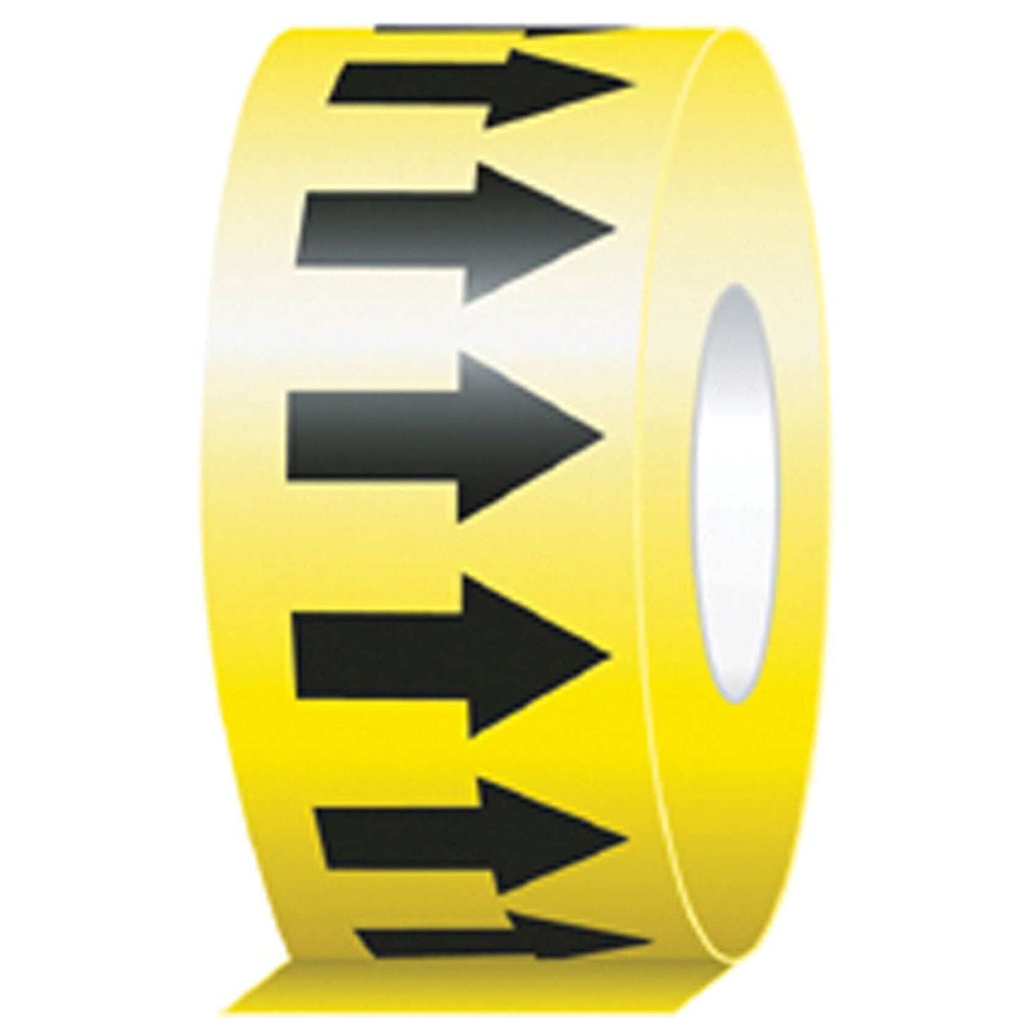 Directional Flow Arrow Tapes, 104', Black on Yellow