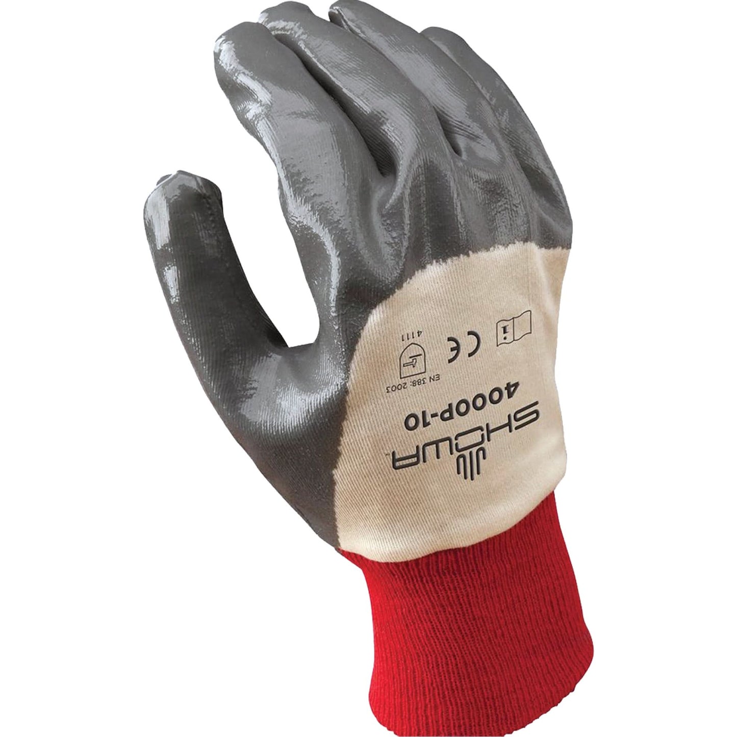 Nitri-flex® Gloves, 9/Large, Nitrile Coating, Cotton Shell