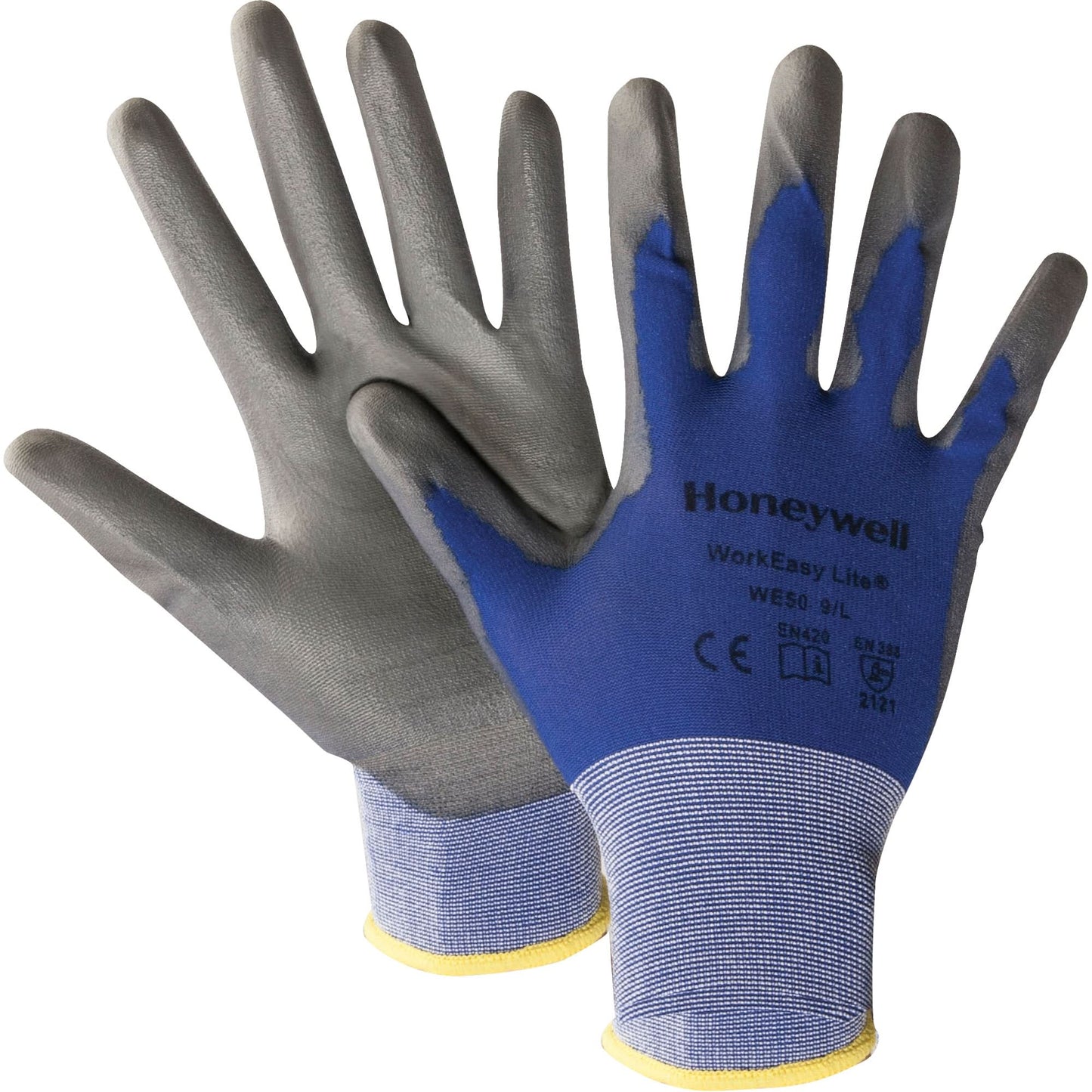 North® Workeasy® WE50 Lite Gloves, 9/Large, Polyurethane Coating, 18 Gauge, Nylon Shell