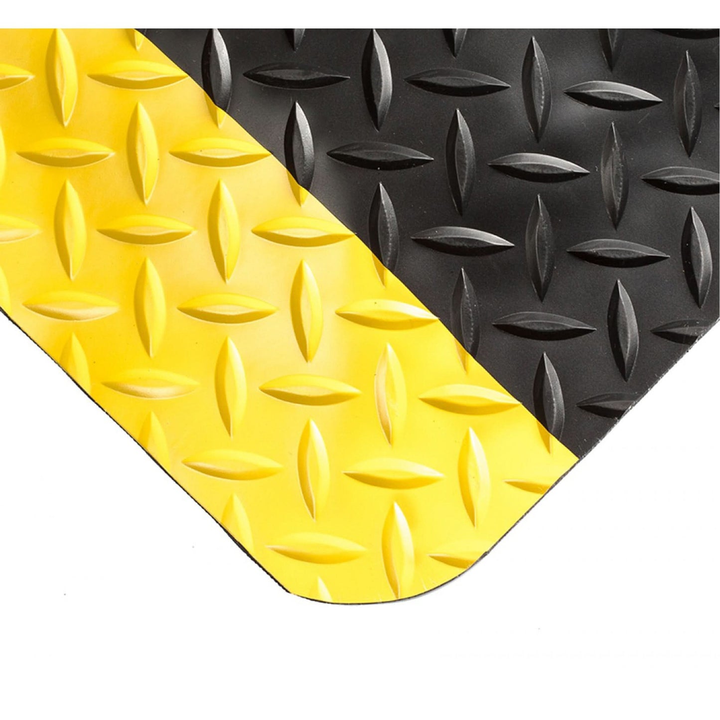 Select Mats No.495, Diamond, 2' x 10' x 9/16", Black/Yellow, PVC/PVC Sponge