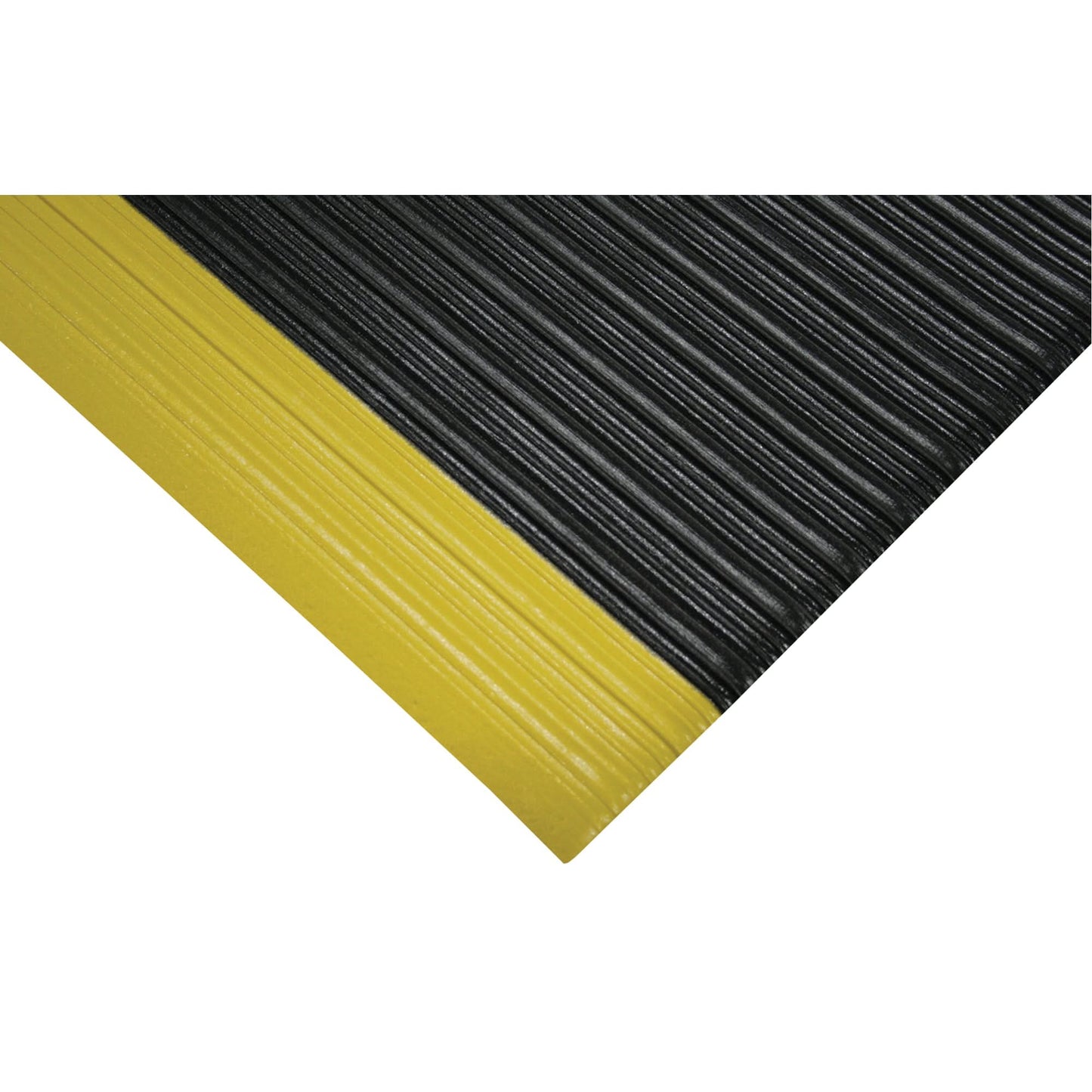 Tuf Sponge No. 451 Mats, Ribbed, 2' x 3' x 3/8", Black/Yellow, PVC