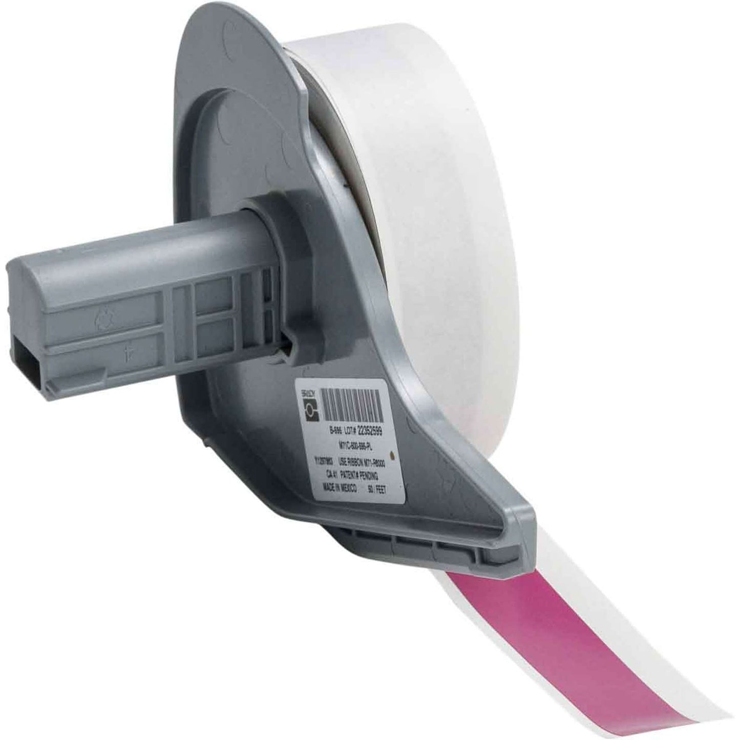 Indoor-Outdoor Label Printer Tape, Vinyl, Purple, 0.5" Width