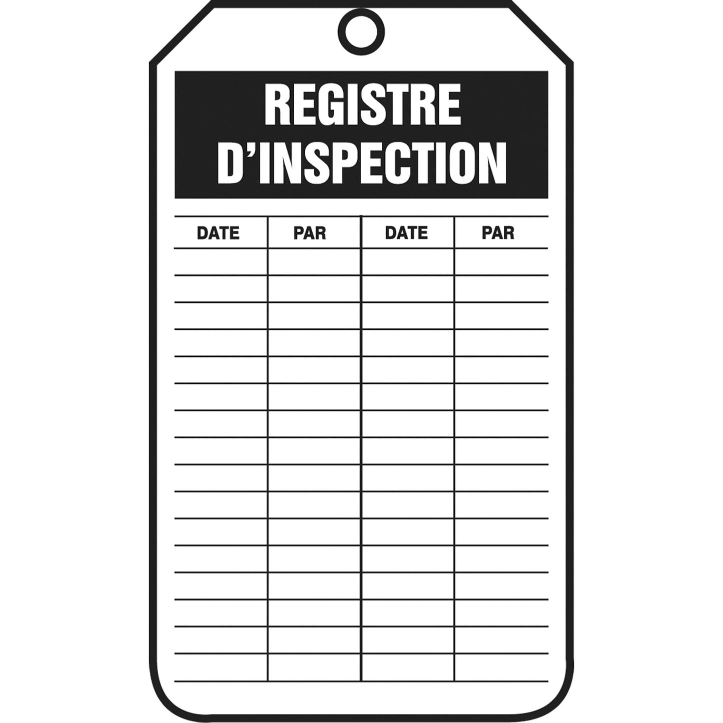 Inspection Tags, Cardstock, 3-1/8" W x 5-7/8" H, French