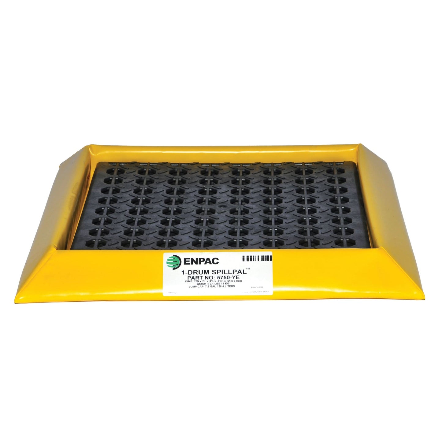 Spillpal™ Flexible Workstation With Grates, 15 US gal. Capacity, 4' W x 2' L x 3" H, Foam Wall