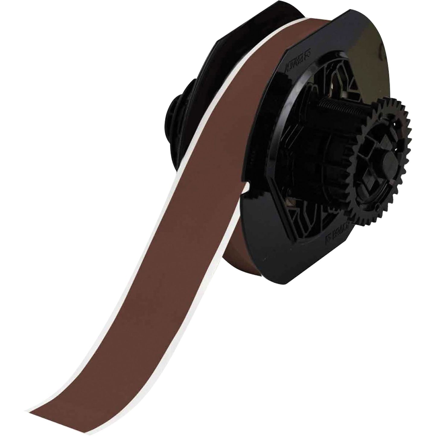 Indoor-Outdoor Label Printer Tape, Vinyl, Brown, 1.125" Width
