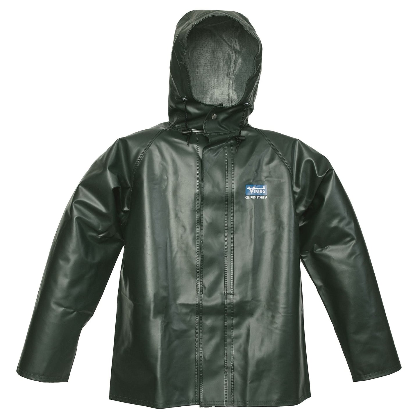 Journeyman Chemical Resistant Rain Jacket, 2X-Large, Green, Polyester/PVC