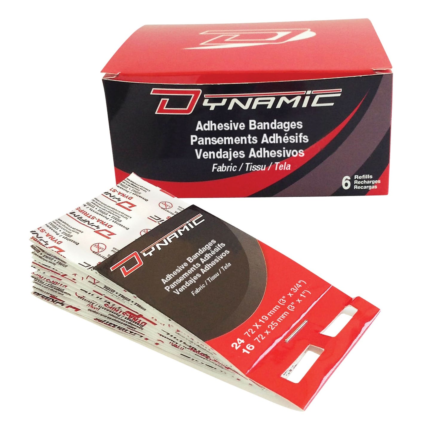 Dynamic™ Adhesive Bandage Dispenser Refill, Knuckle, 3", Fabric, Non-Sterile