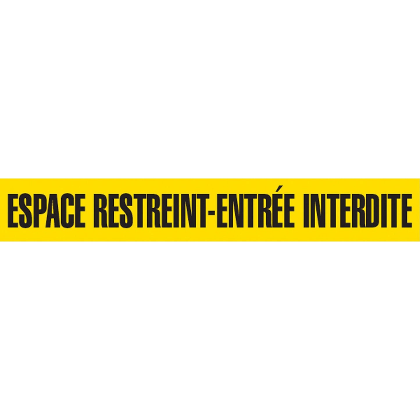 Barricade Tape, French, 3" W x 1000' L, 3 mils, Black on Yellow