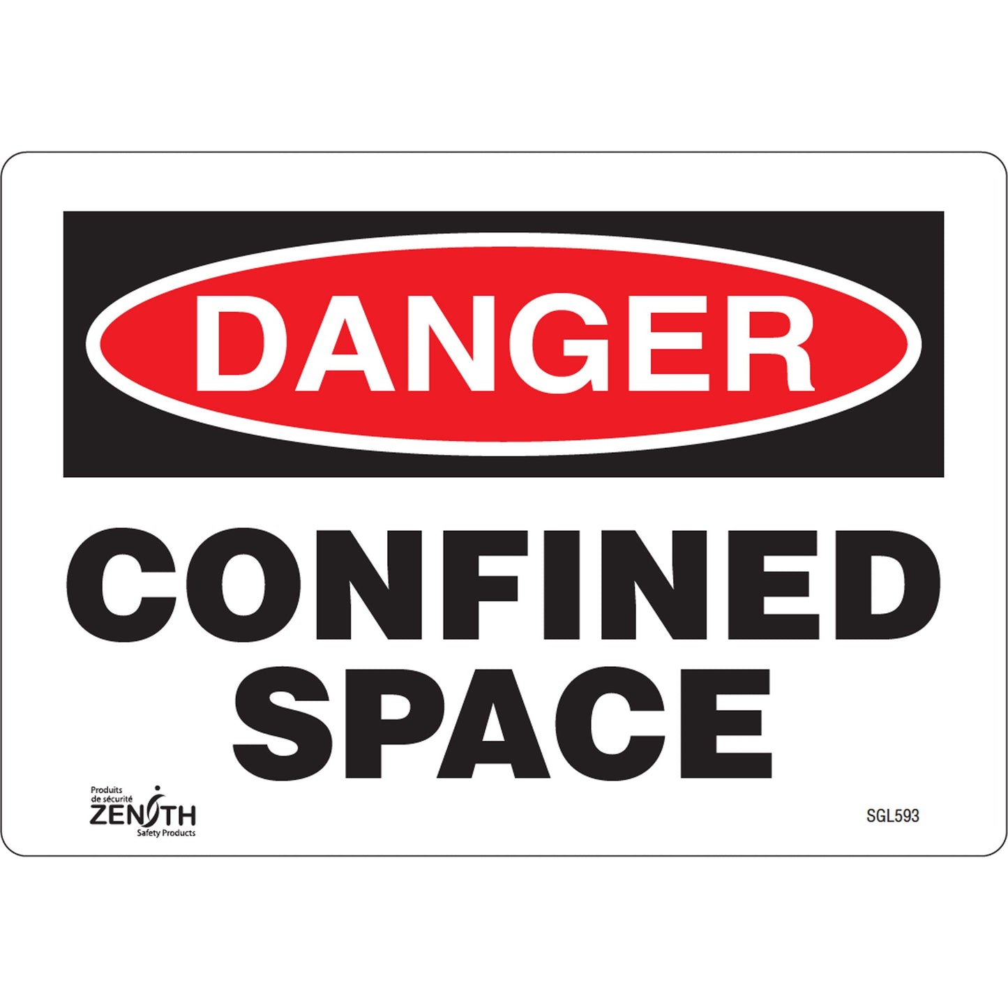 Panneau "Espace confiné"