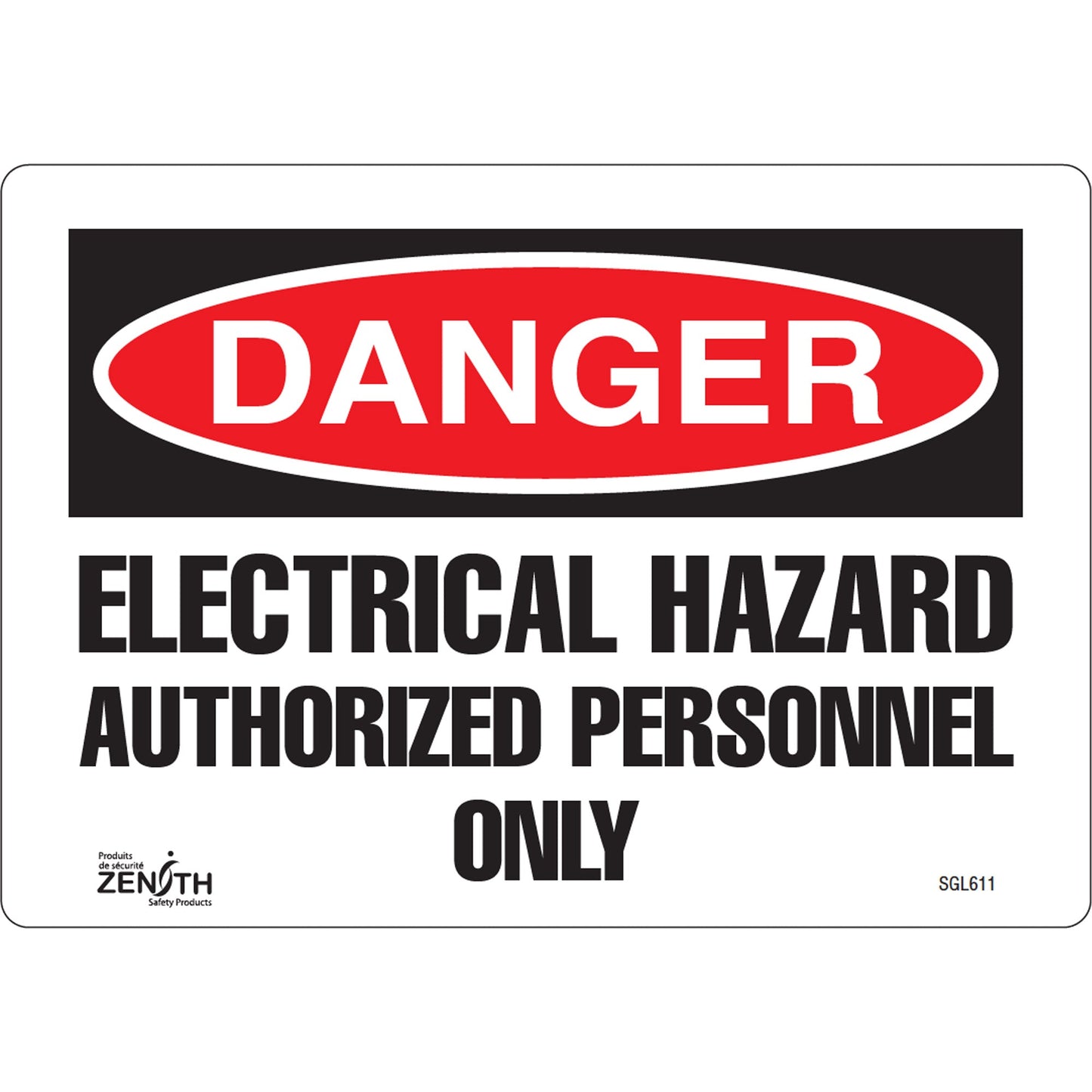 "Authorized Personnel Only" Sign, 7" x 10", Vinyl, English