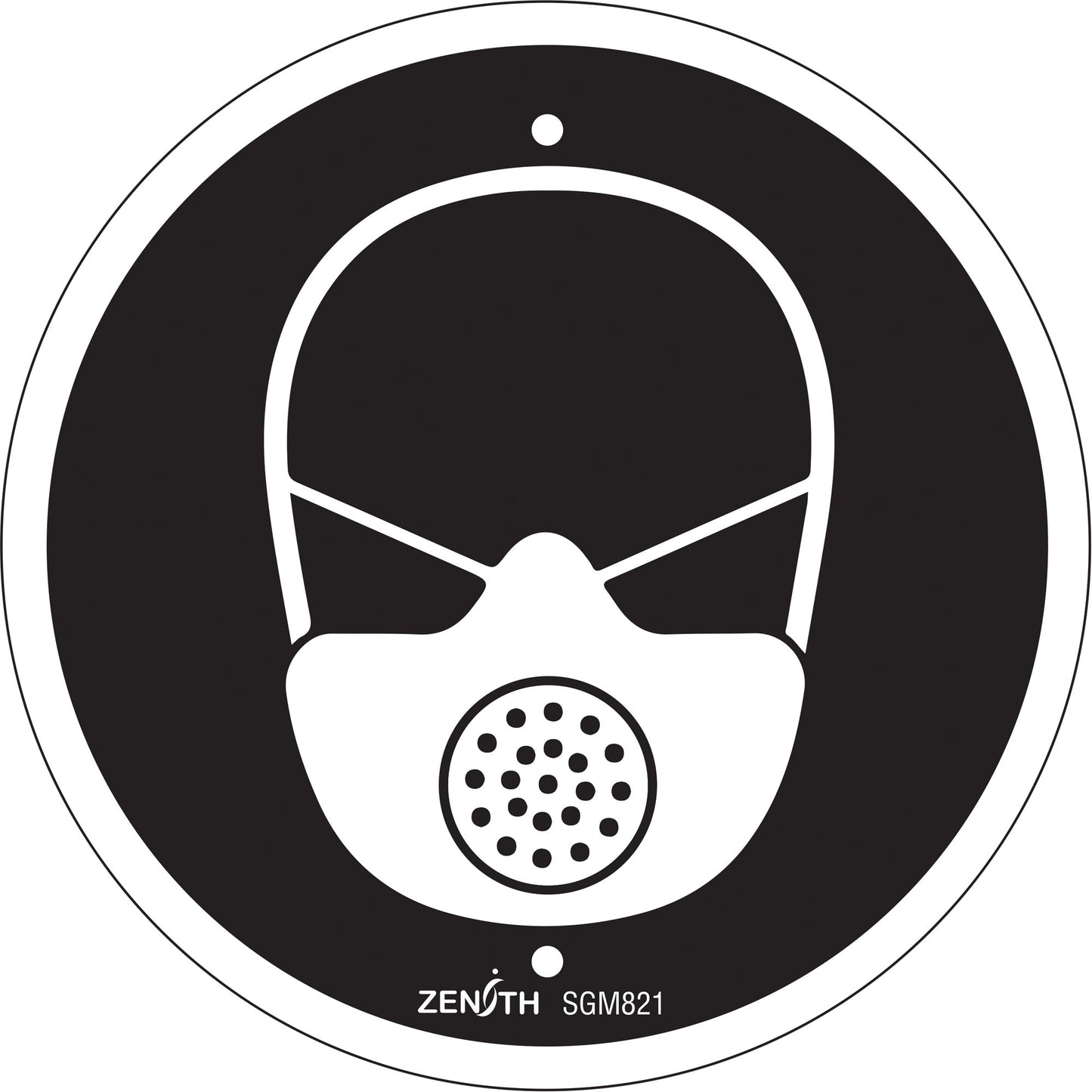 Respiratory Protection Required CSA Standard Safety Sign, 6" x 6", Plastic, Pictogram