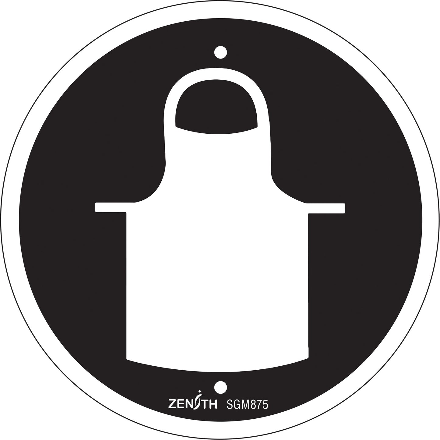 Protective Clothing CSA Standard Safety Sign, 6" x 6", Plastic, Pictogram