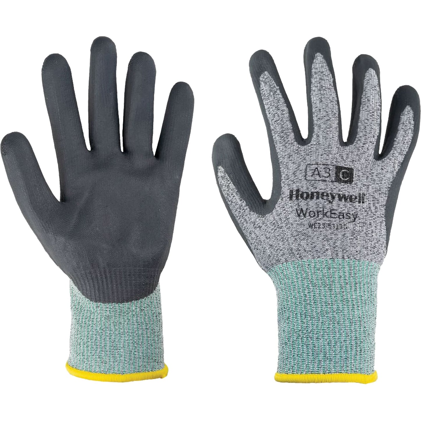 WorkEasy Cut Protective Gloves, Size Medium/8, 13 Gauge, Foam Nitrile Coated, HPPE/Glass Fibre Shell, ASTM ANSI Level A3/EN 388 Level C