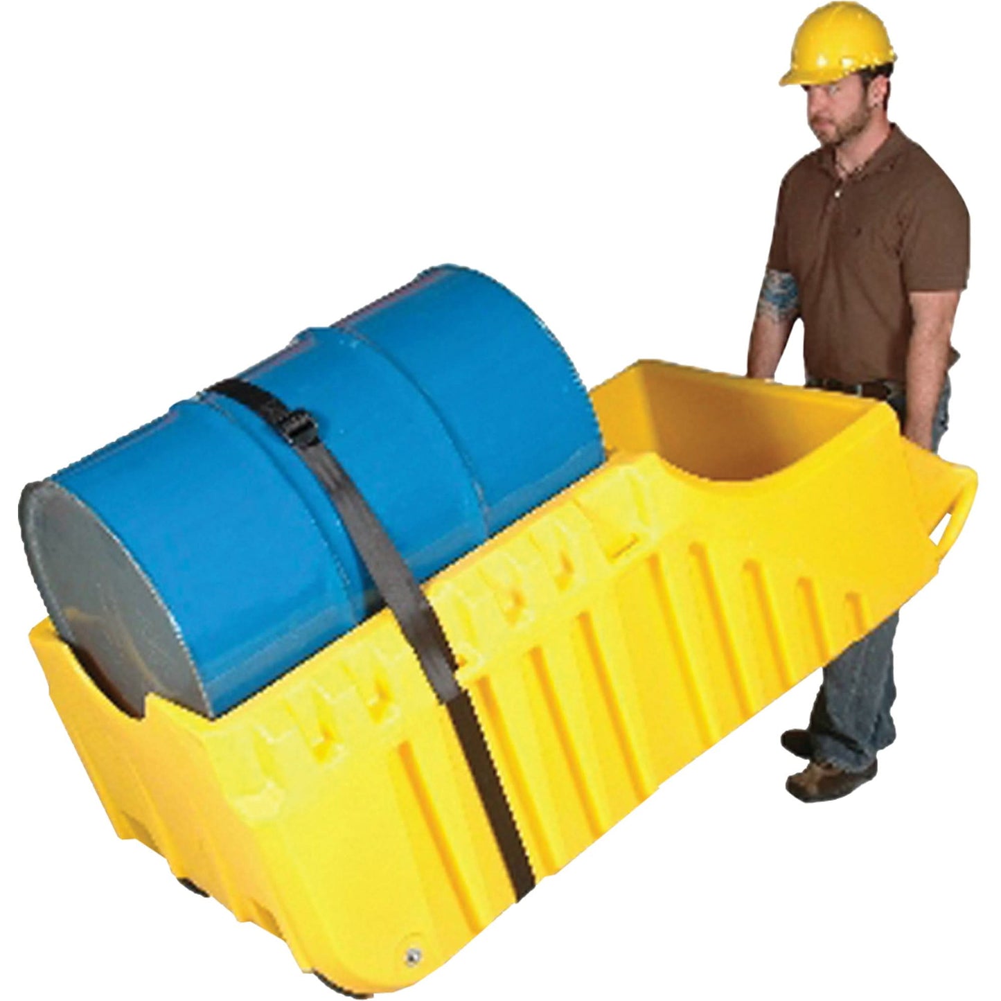 Drum Dolly, 26.5" L x 26.5" W x 5" H, 800 US gal. Spill Cap.