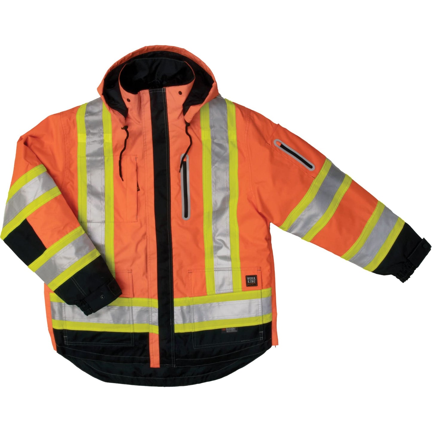 Ripstop 4-in-1 Safety Jacket, Polyester, High Visibility Orange, X-Small