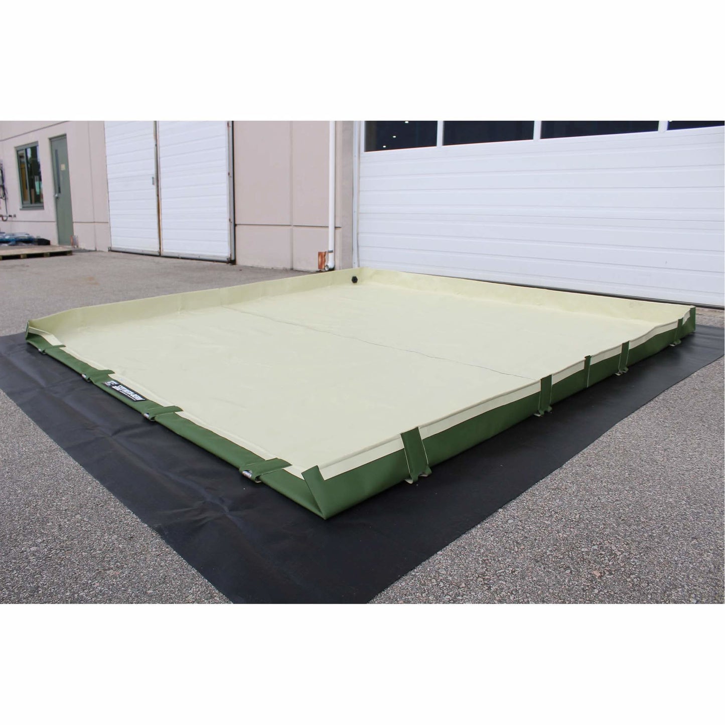 Easy-Riser Insta-Berm, 538 US gal. Capacity, 12' W x 12' L x 6" H, Hinge Bracket