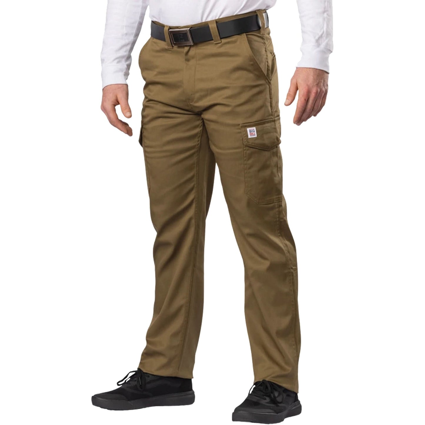 Big Flex Cargo Pants, Poly-Cotton/Spandex, Military Olive Green, Size 48, 30 Inseam