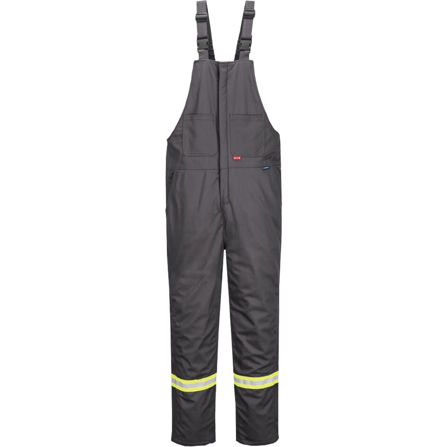Bizflame® 88/12 Insulated Bib Pants, Cotton/Nylon, Small, Grey