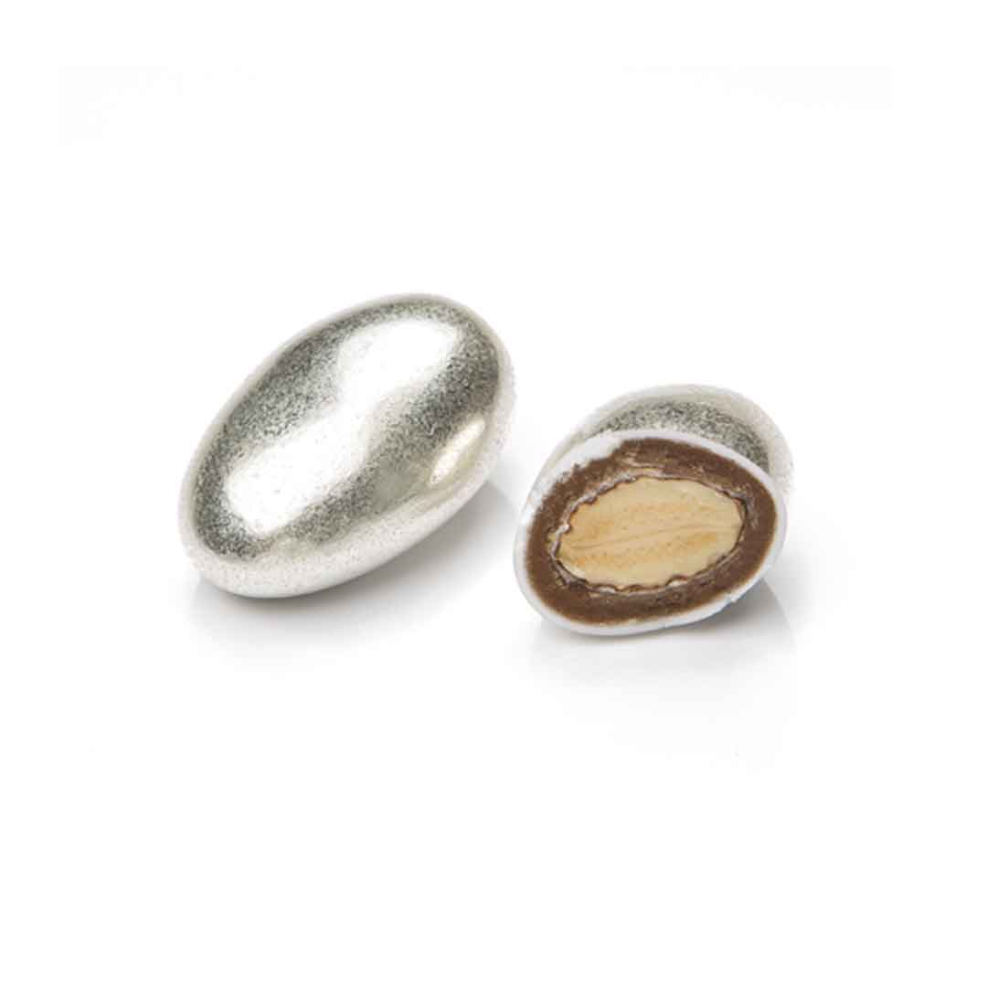 Silver Almond Confetti – White Chocolate Coated 100g