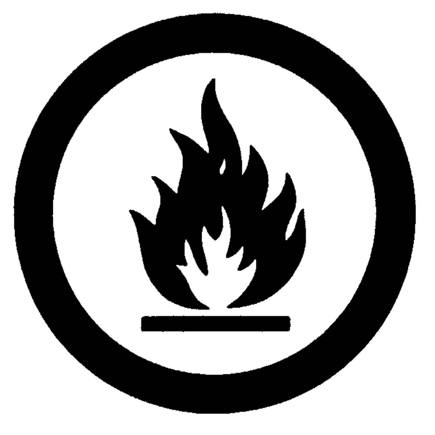 WHMIS Pictogram - Flammable / Combustible, Vinyl, Sheet, 1-1/4" L x 1-1/2" W