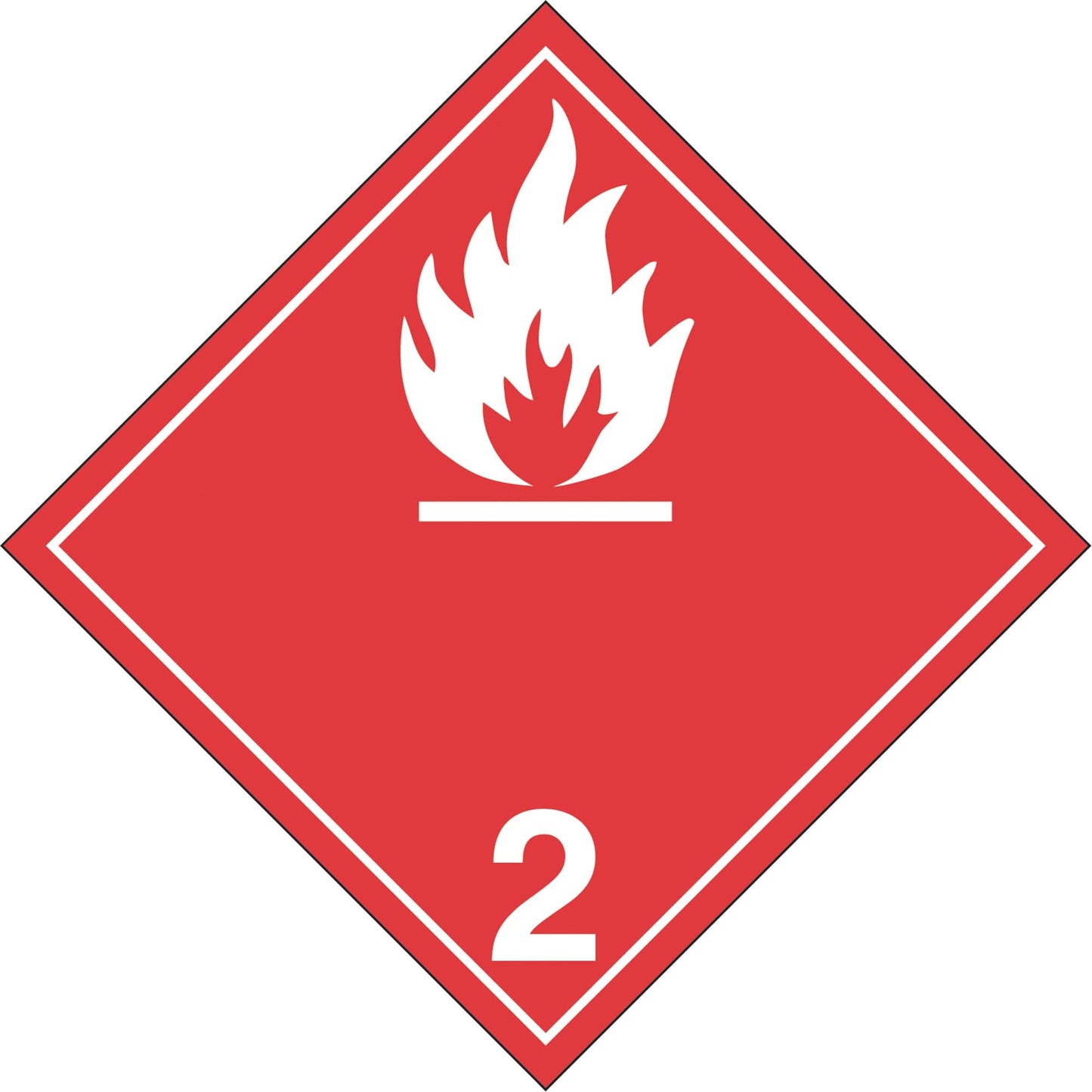 Flammable Gases TDG Placard, Aluminum