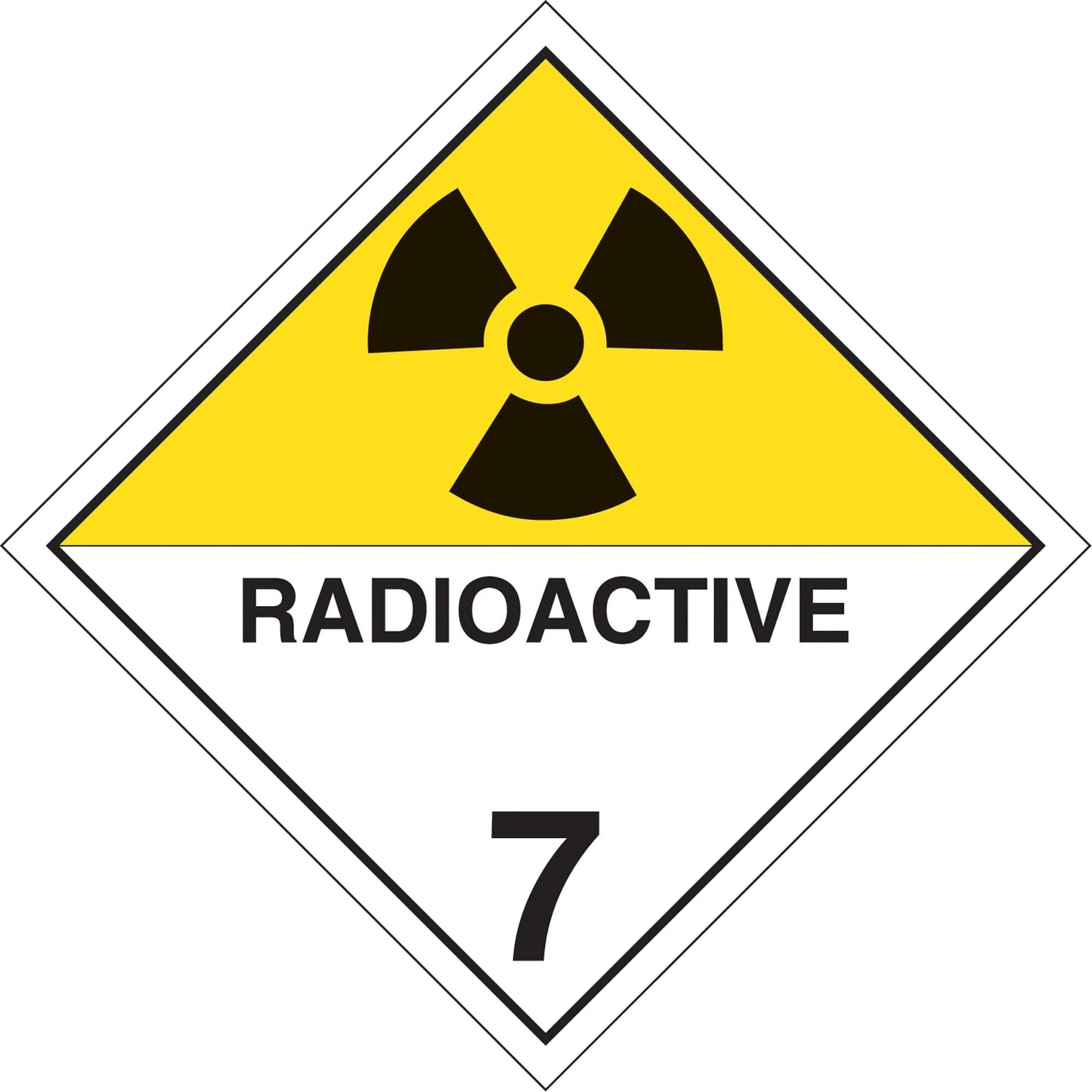 Radioactive Materials TDG Placard, Plastic