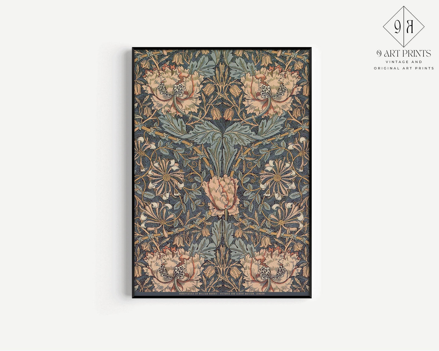 William Morris Prints: Vintage Botanical Art Duo, Framed Option