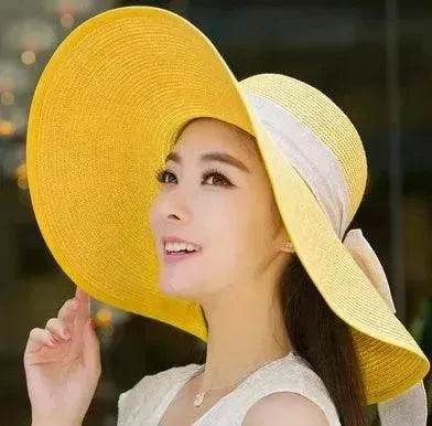 Summer Korean version of the tide hat female folding summer beach hat sun hat