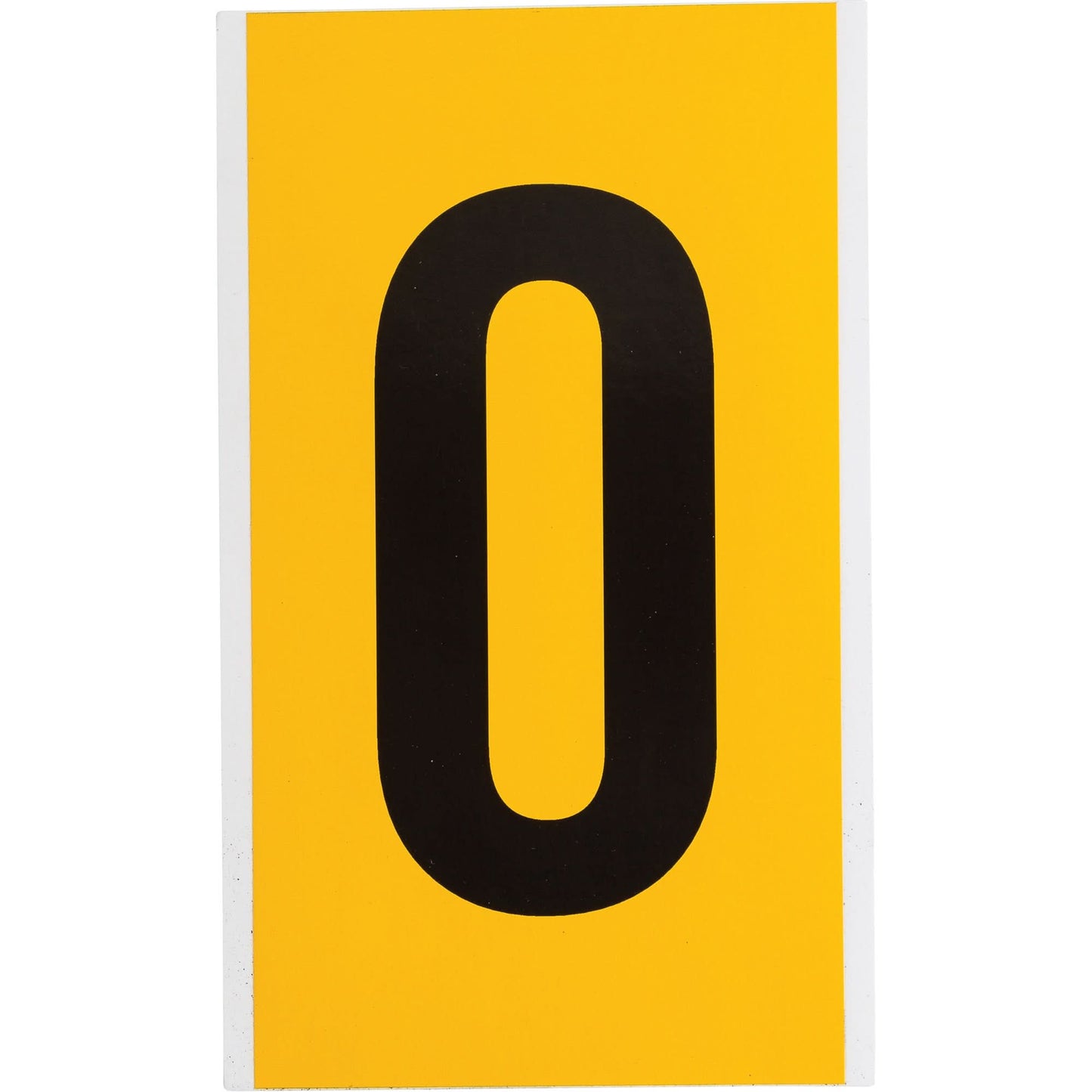 Individual Number & Letter Label, O, 6" H, Black on Yellow