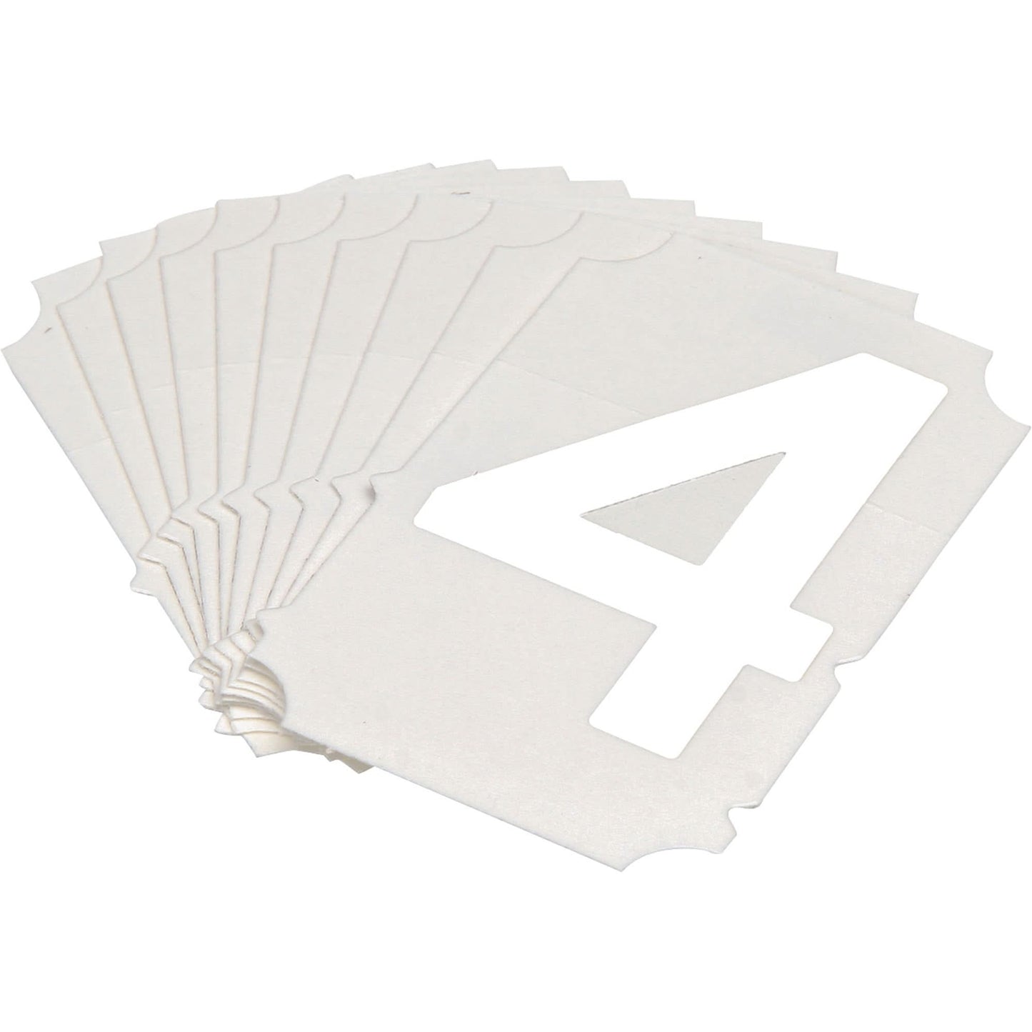 Quick-Align® Individual Gothic Number and Letter Labels, 4, 2" H, White