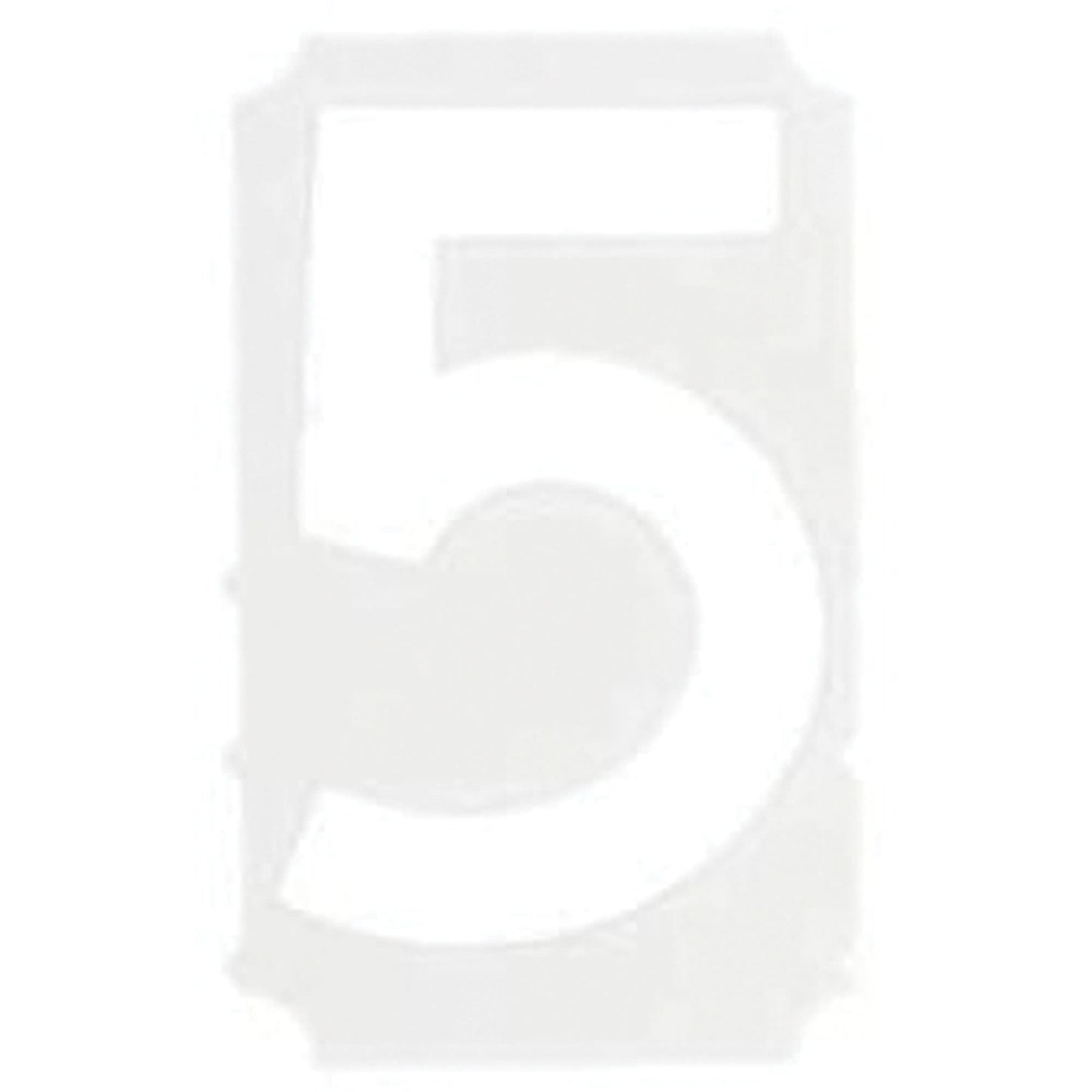 Quick-Align® Individual Gothic Number and Letter Labels, 5, 3" H, White