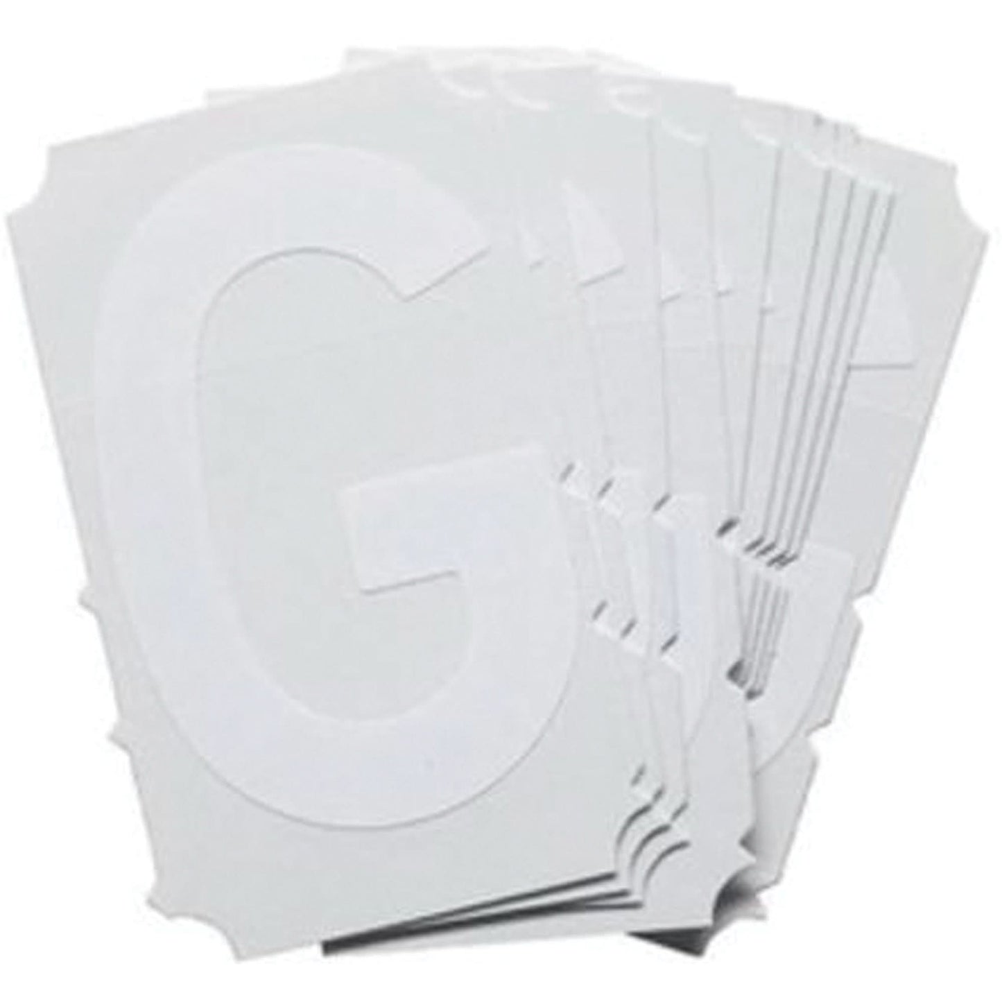 Quick-Align® Individual Gothic Number and Letter Labels, G, 3" H, White