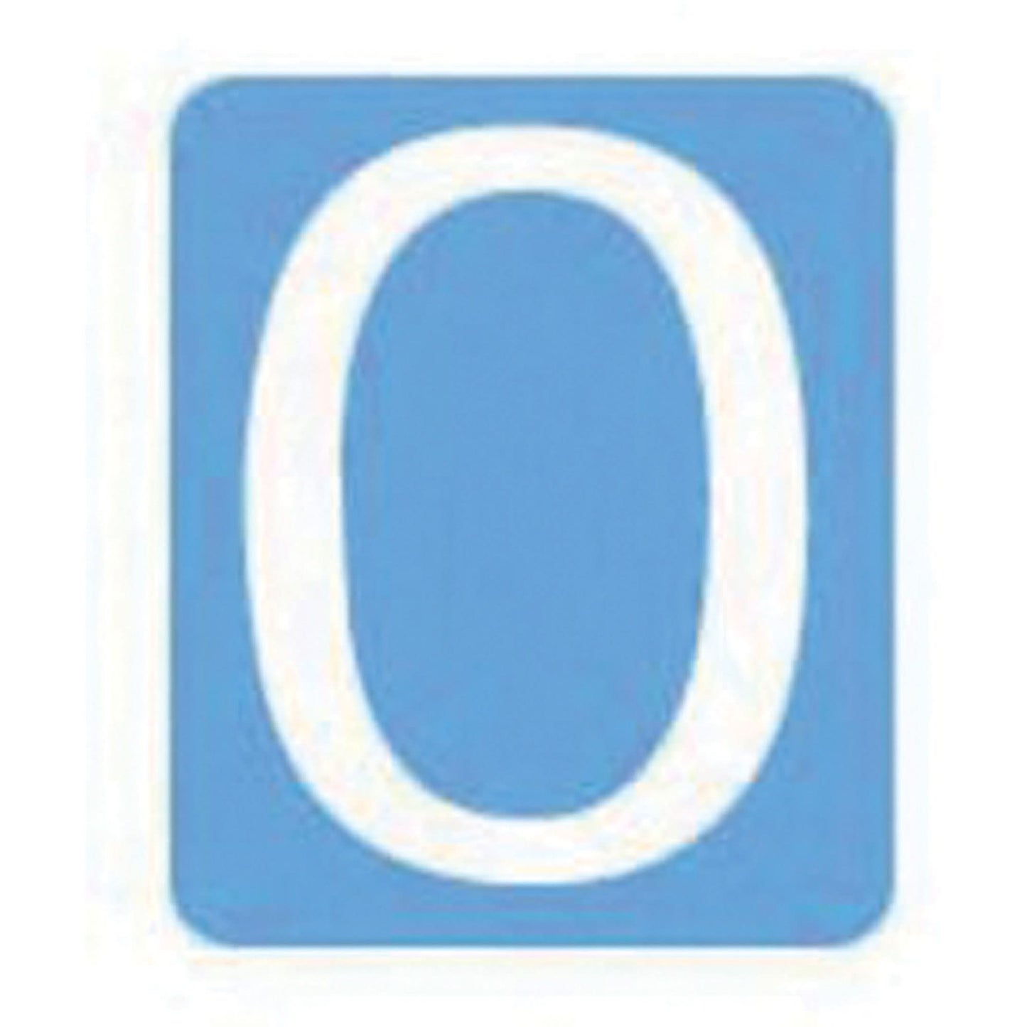 Quick-Align® Individual Gothic Number & Letter Labels, O, 3" H, White