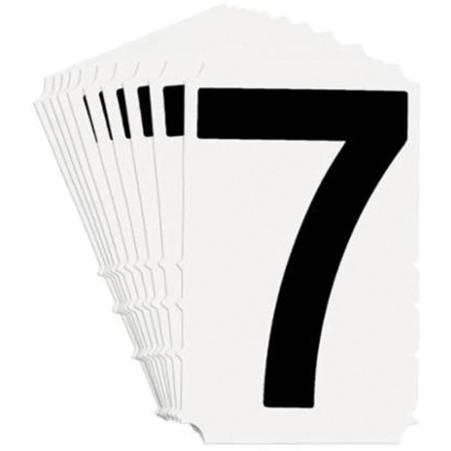 Quick-Align® Individual Gothic Number & Letter Labels, 7, 4" H, Black on White