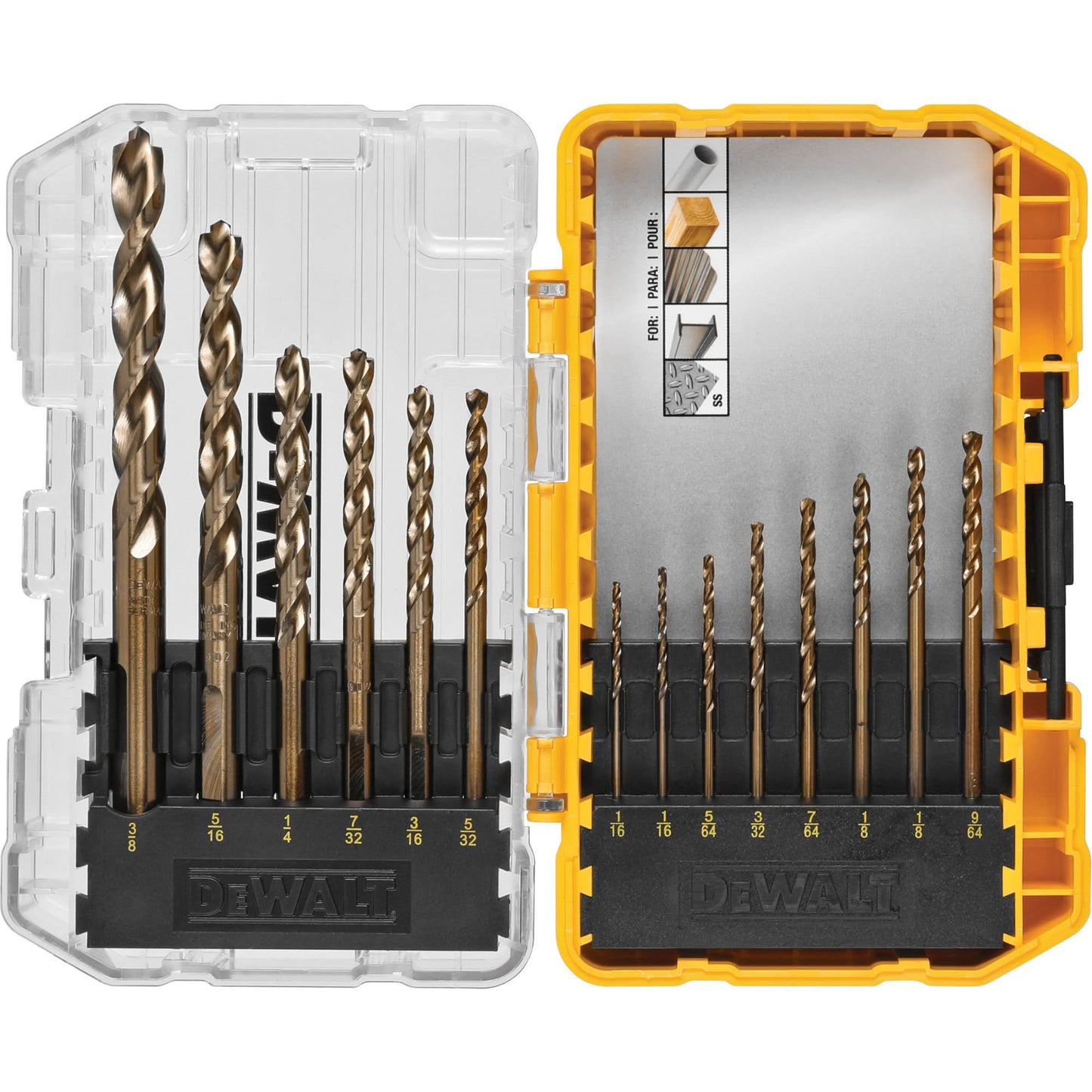 Pilot Point® Industrial Drill Bit Set, 14 Pieces, Cobalt