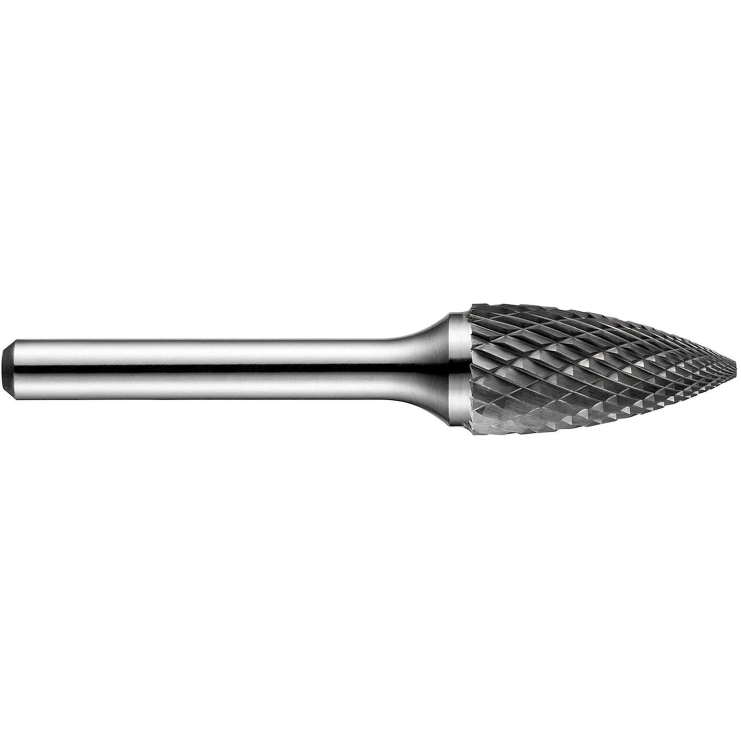 Pointed Tree Rotary Burr, SG-50DC, 1/2" Dia., 1/4" Shank, 1" Depth of Cut