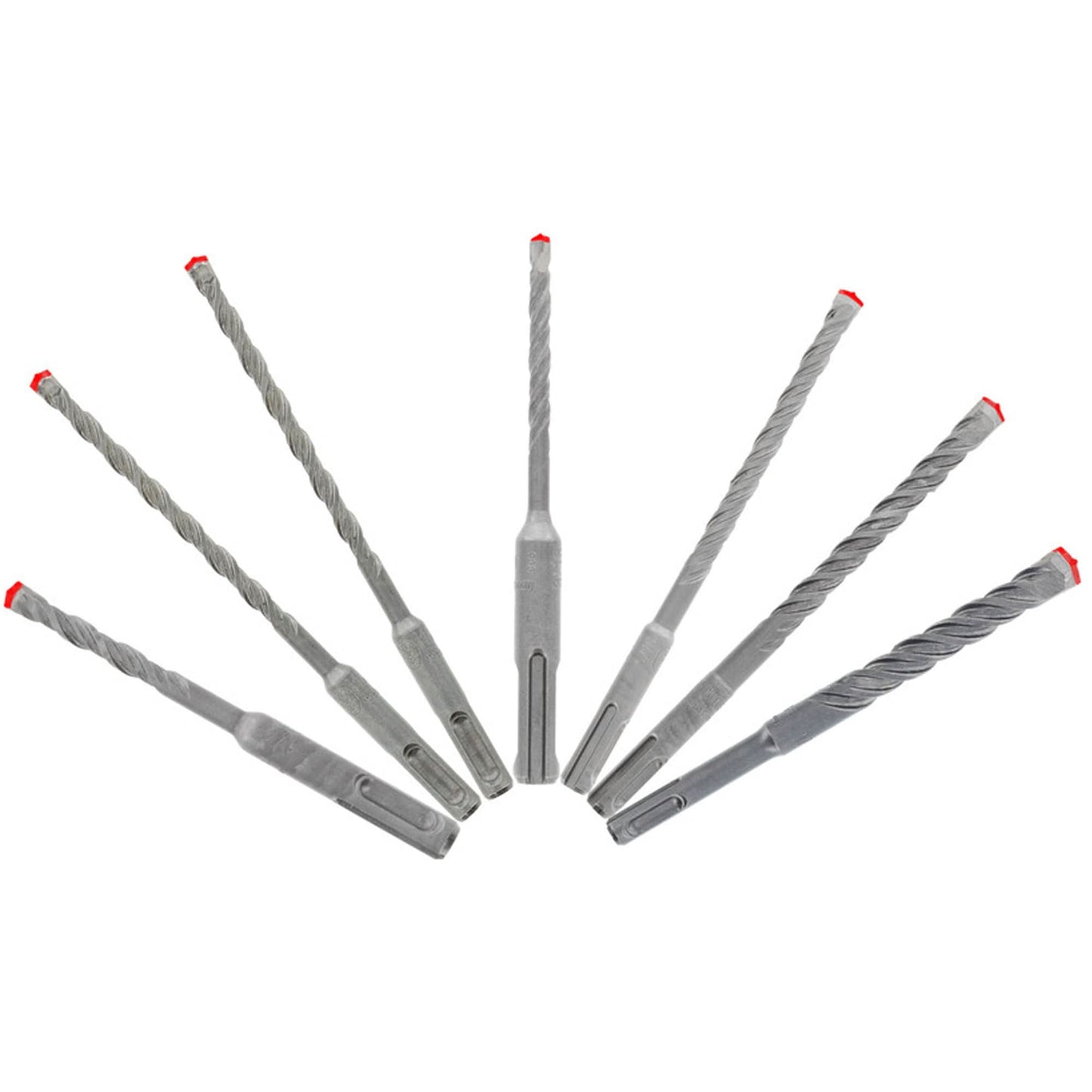 Rebar Demon™ SDS-Plus 4-Cutter Full Carbide Head Hammer Bit Set, 7 Pieces, Carbide